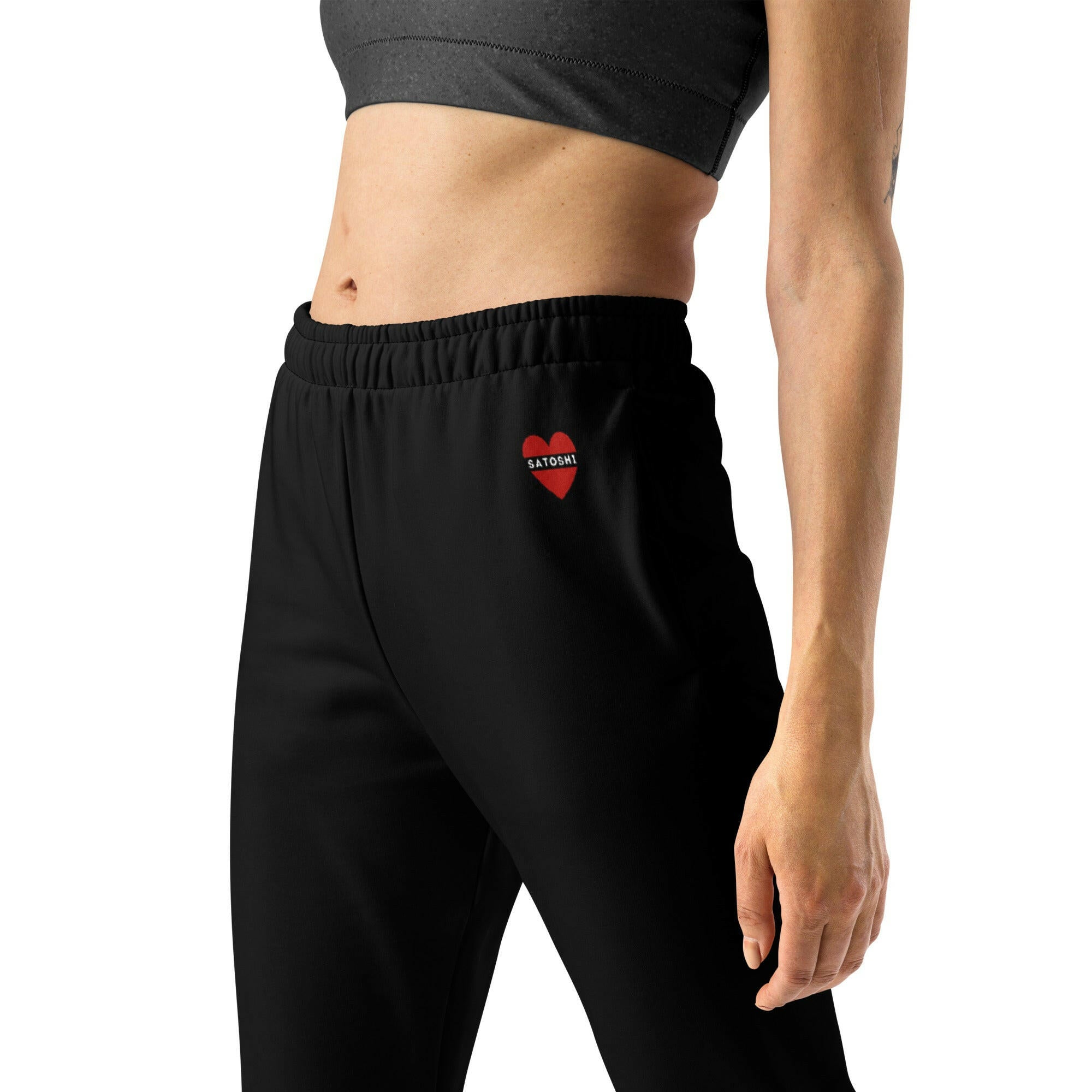 I HEART SATOSHI / Women's Joggers - Nikki Nakamoto - The Orange Habit