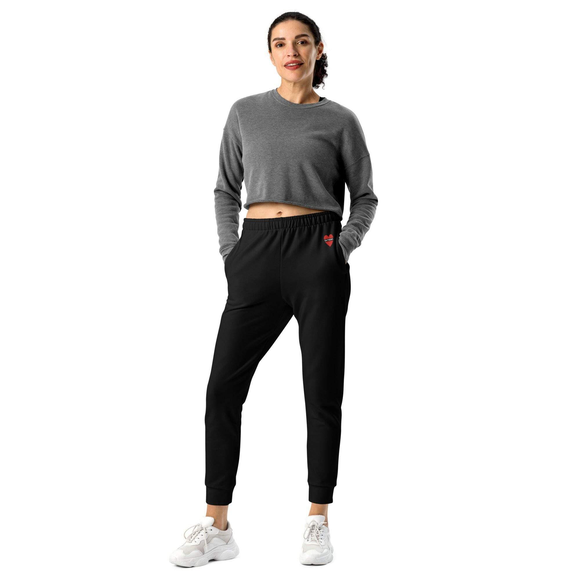I HEART SATOSHI / Women's Joggers - Nikki Nakamoto - The Orange Habit