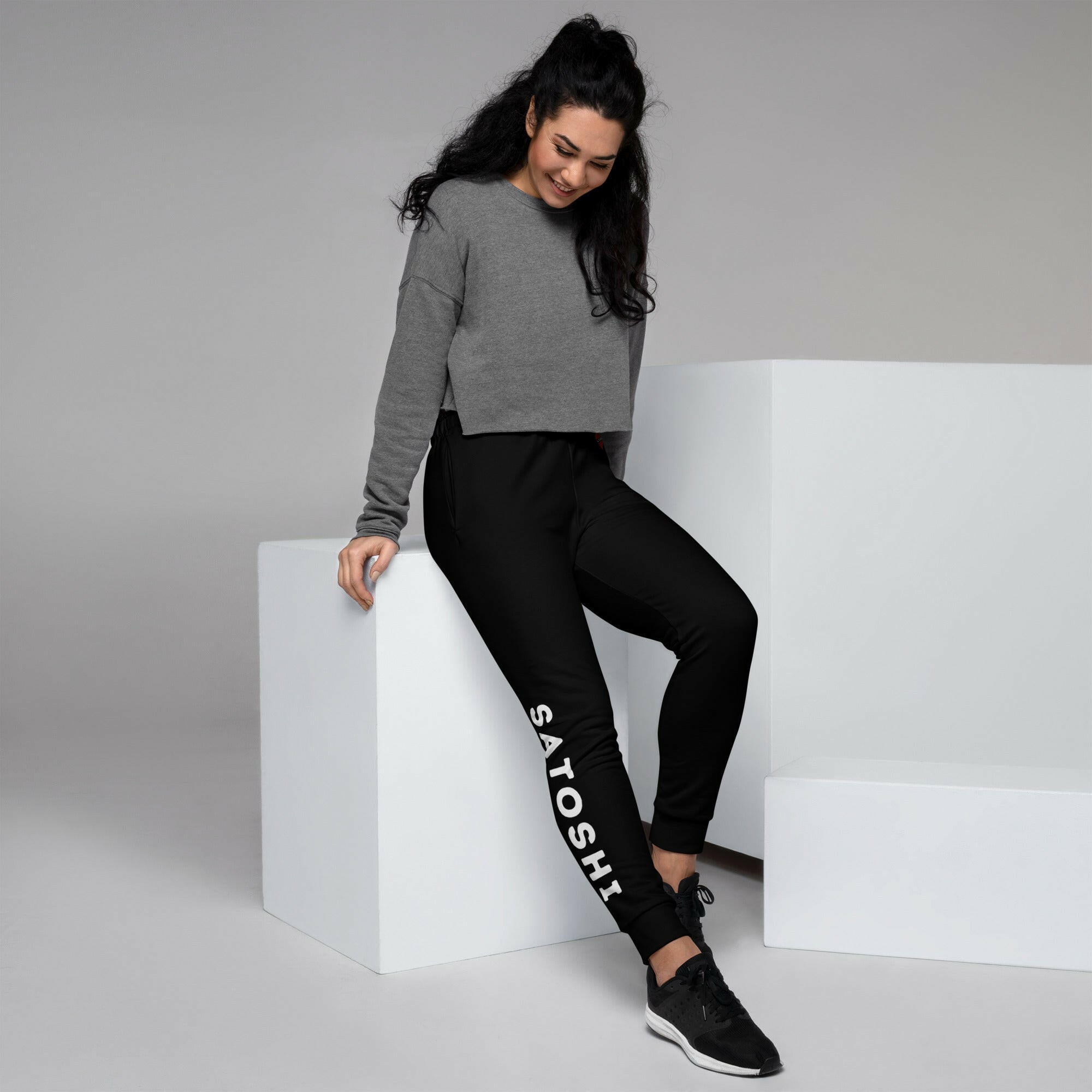 I HEART SATOSHI / Women's Joggers - Nikki Nakamoto - The Orange Habit