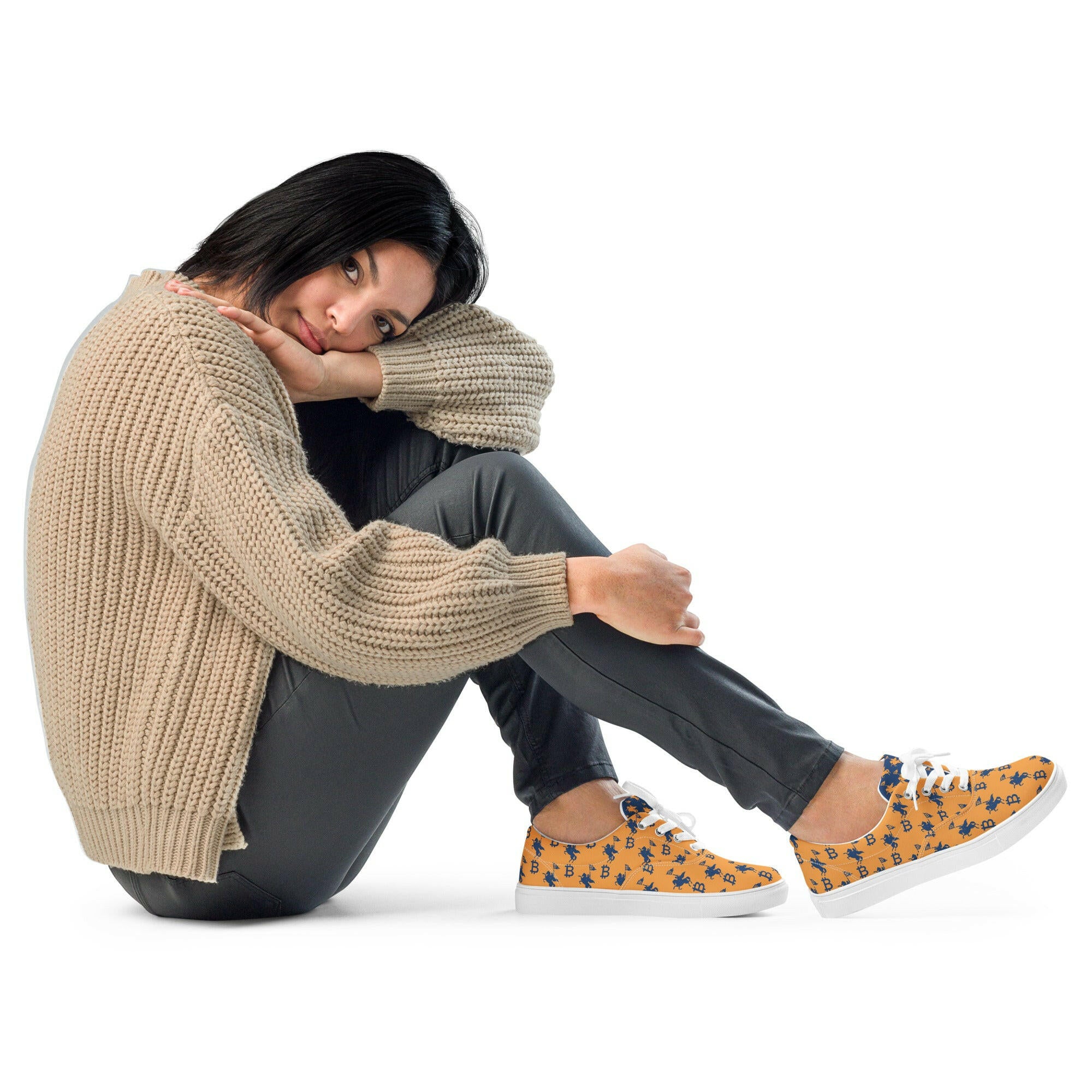 Soft Revolution / Orange Bitcoin Shoes - Nikki Nakamoto - The Orange Habit