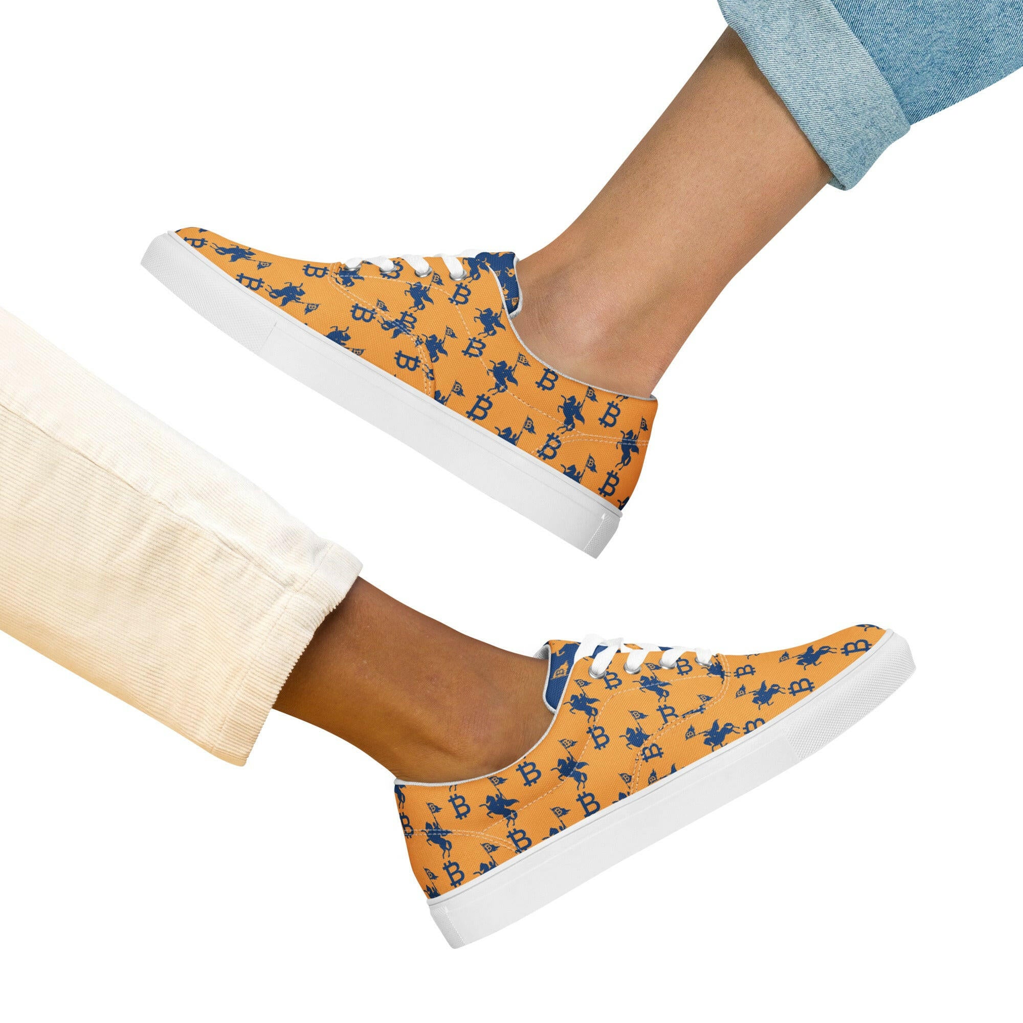 Soft Revolution / Orange Bitcoin Shoes - Nikki Nakamoto - The Orange Habit