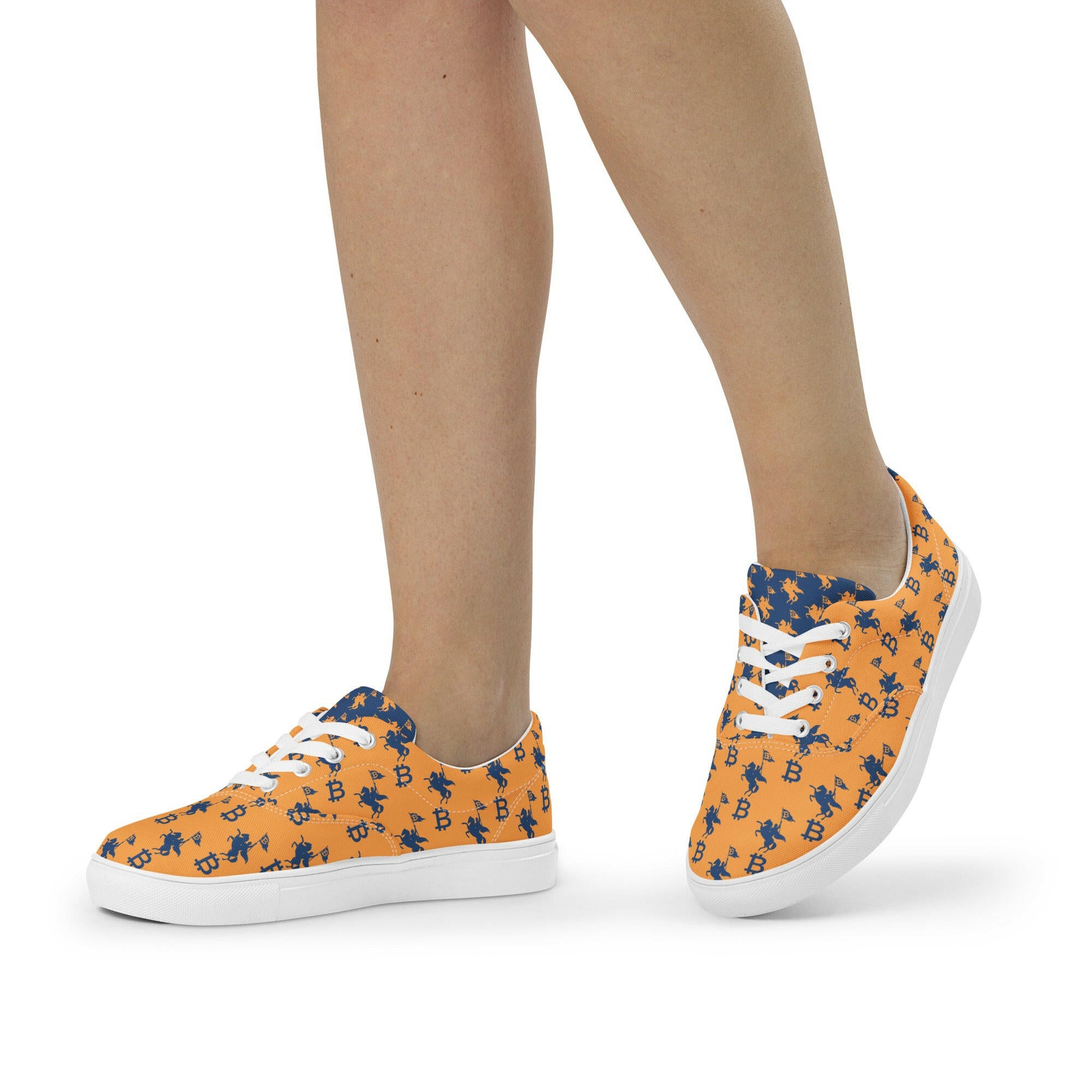Soft Revolution / Orange Bitcoin Shoes - Nikki Nakamoto - The Orange Habit