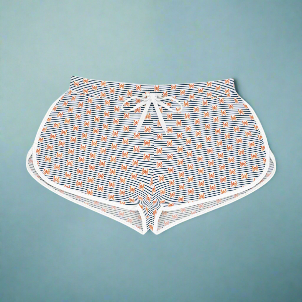 Crab B / Nautical Womens Shorts - Nikki Nakamoto - The Orange Habit