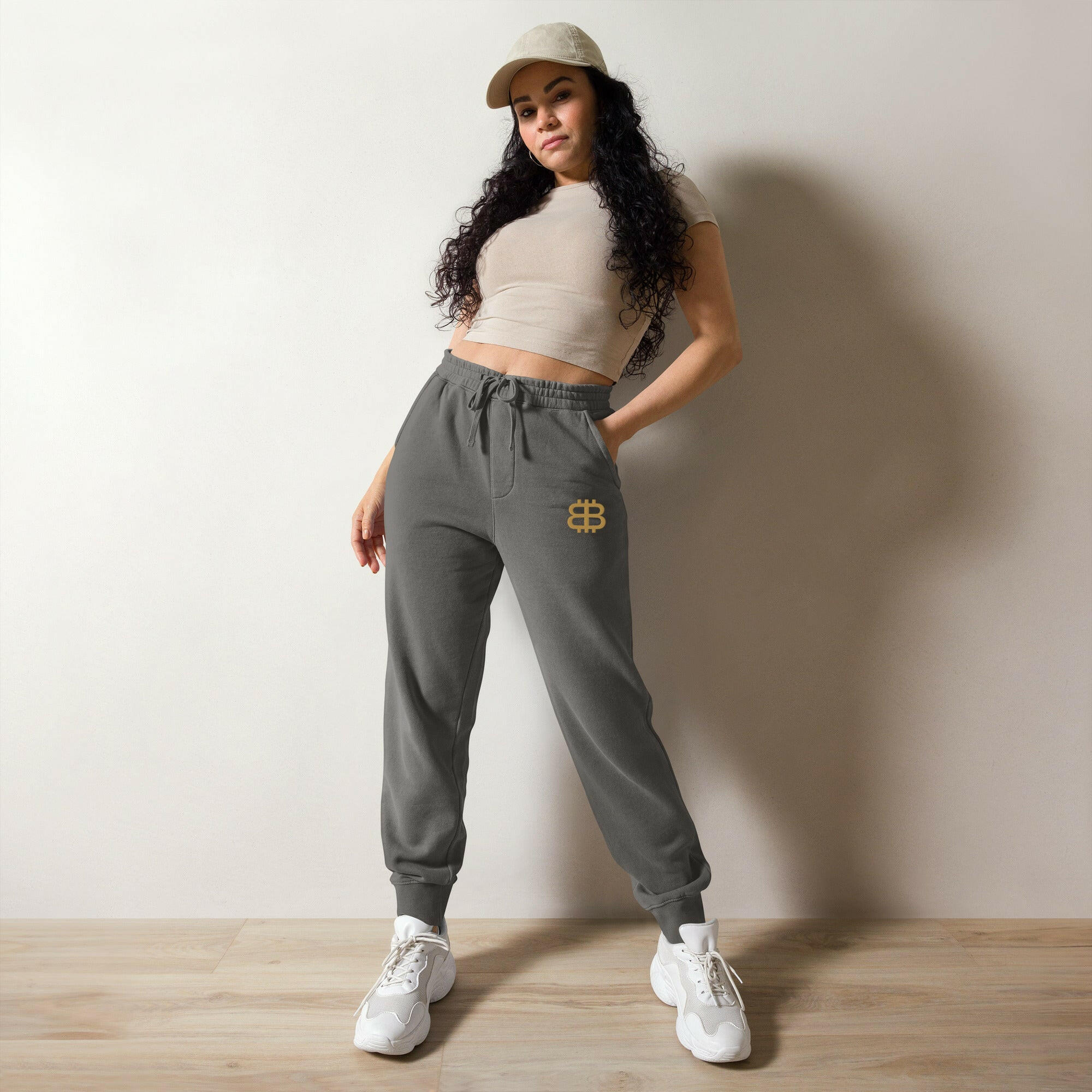 Bitcoin Paris / Premium Sweatpants - Nikki Nakamoto - The Orange Habit