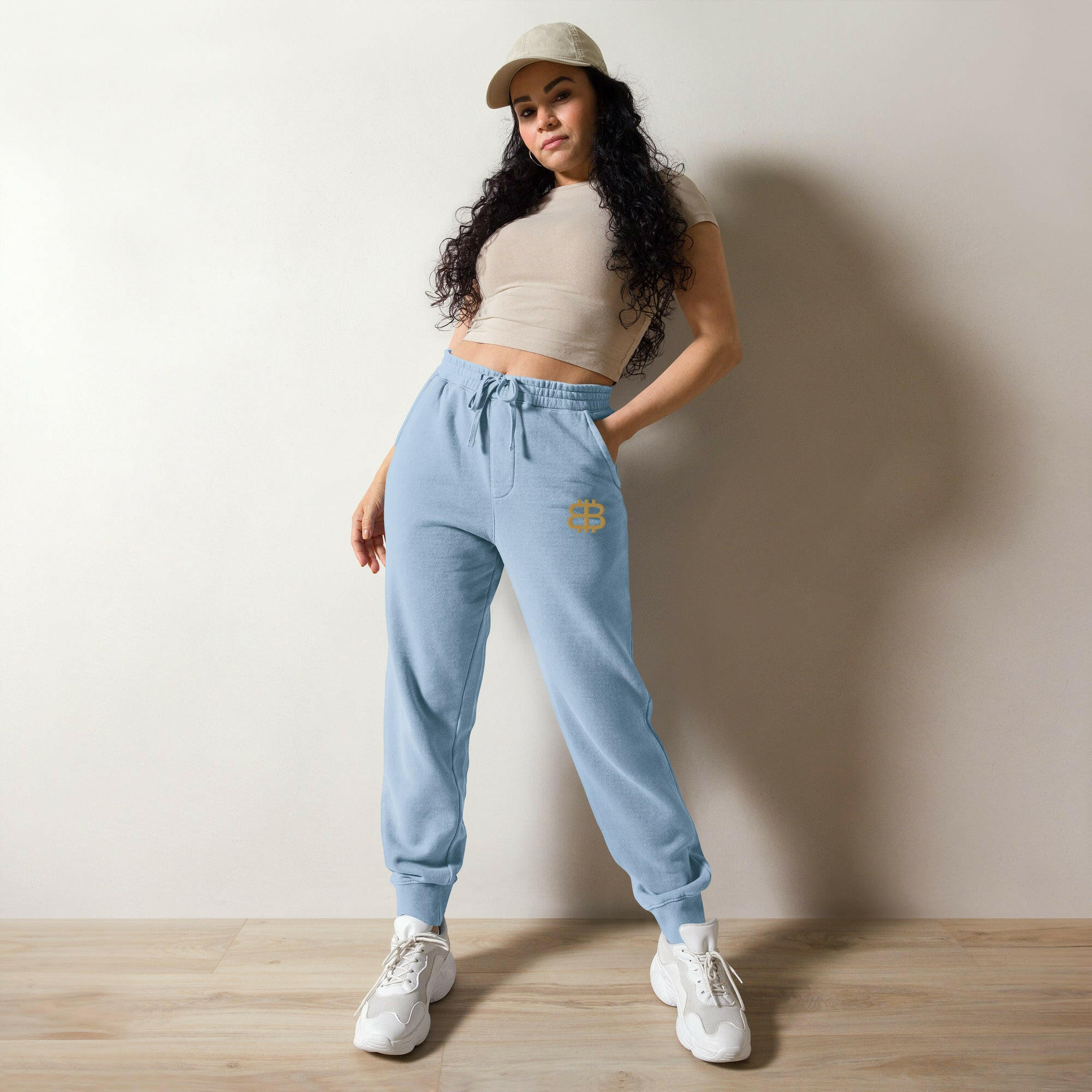 Bitcoin Paris / Premium Sweatpants - Nikki Nakamoto - The Orange Habit