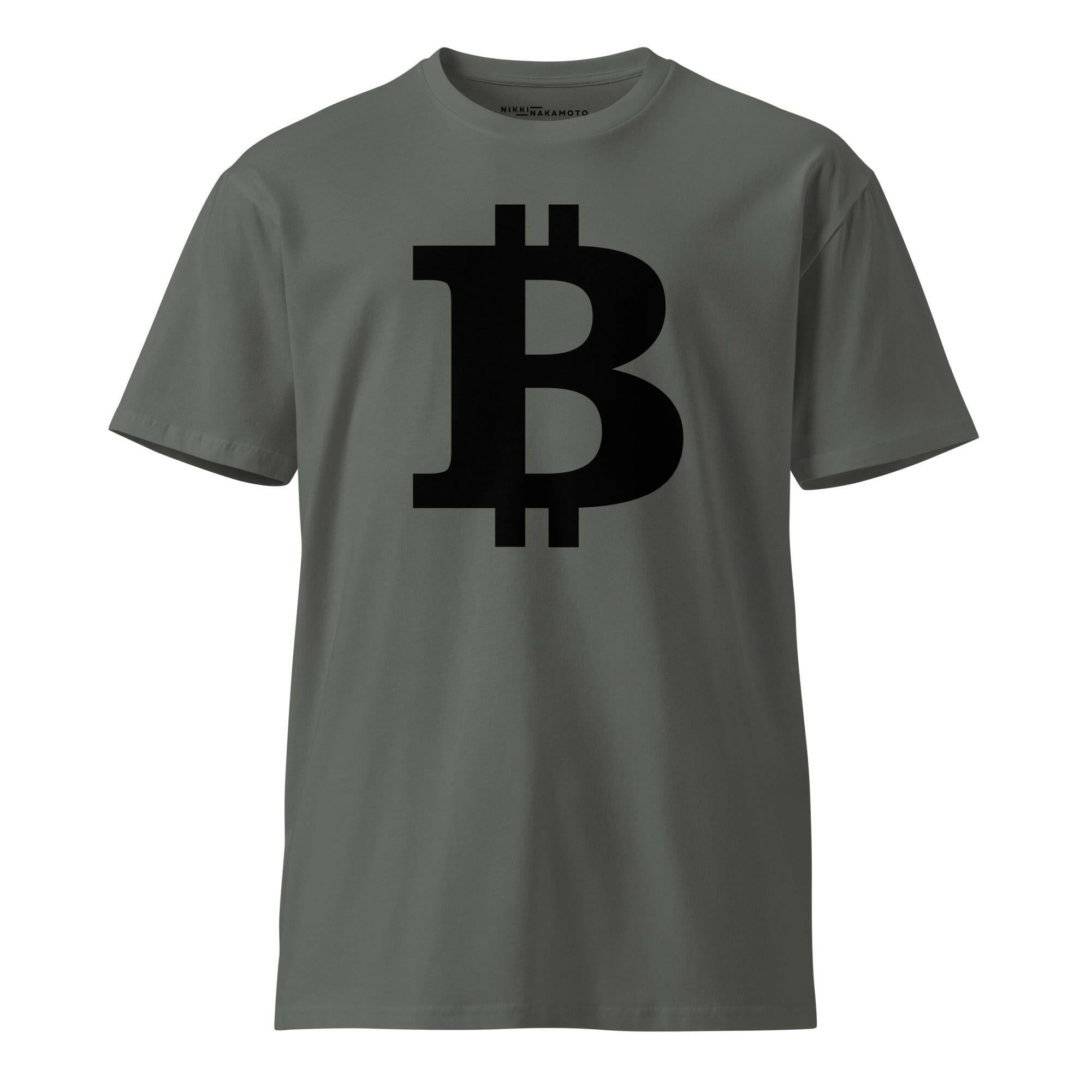 THE B / Premium Bitcoin T-shirt - Nikki Nakamoto - The Orange Habit