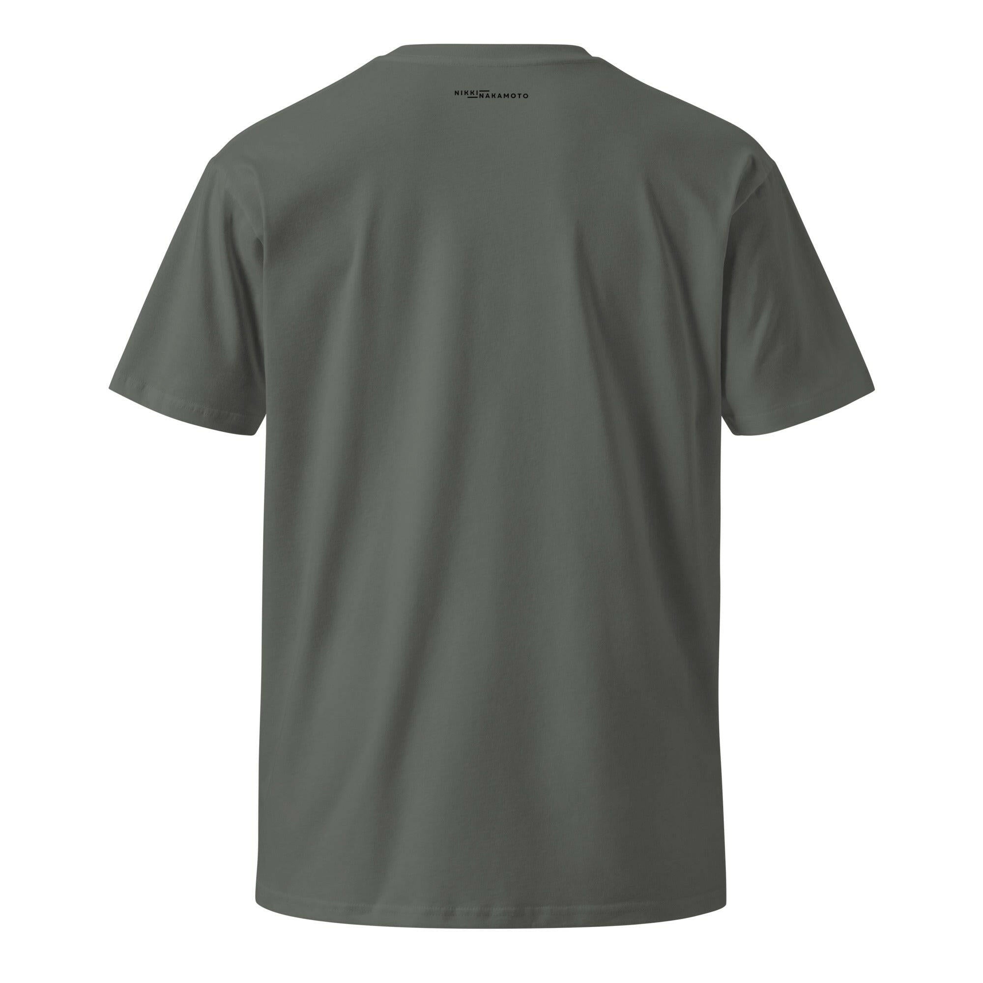 THE B / Premium Bitcoin T-shirt - Nikki Nakamoto - The Orange Habit
