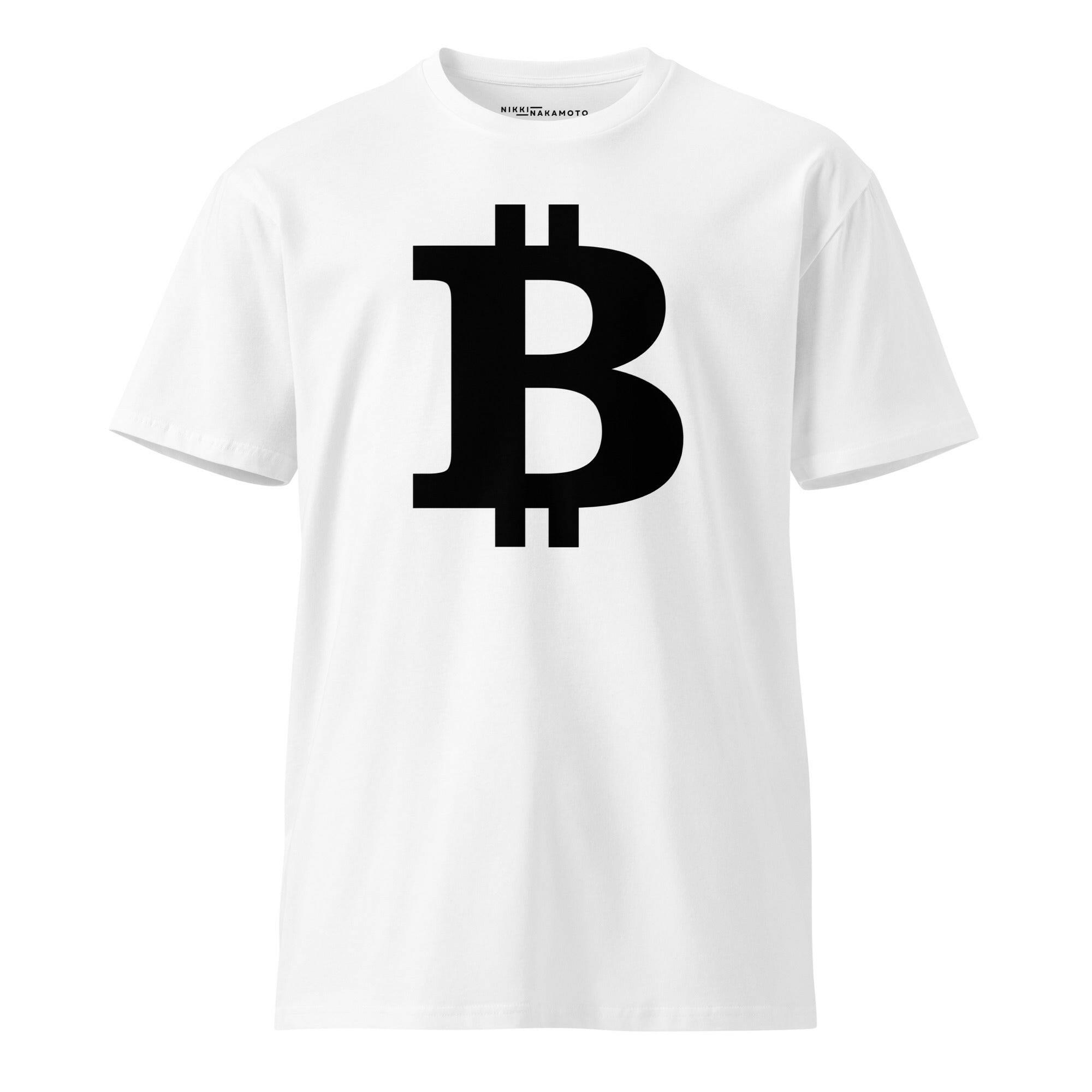THE B / Premium Bitcoin T-shirt - Nikki Nakamoto - The Orange Habit