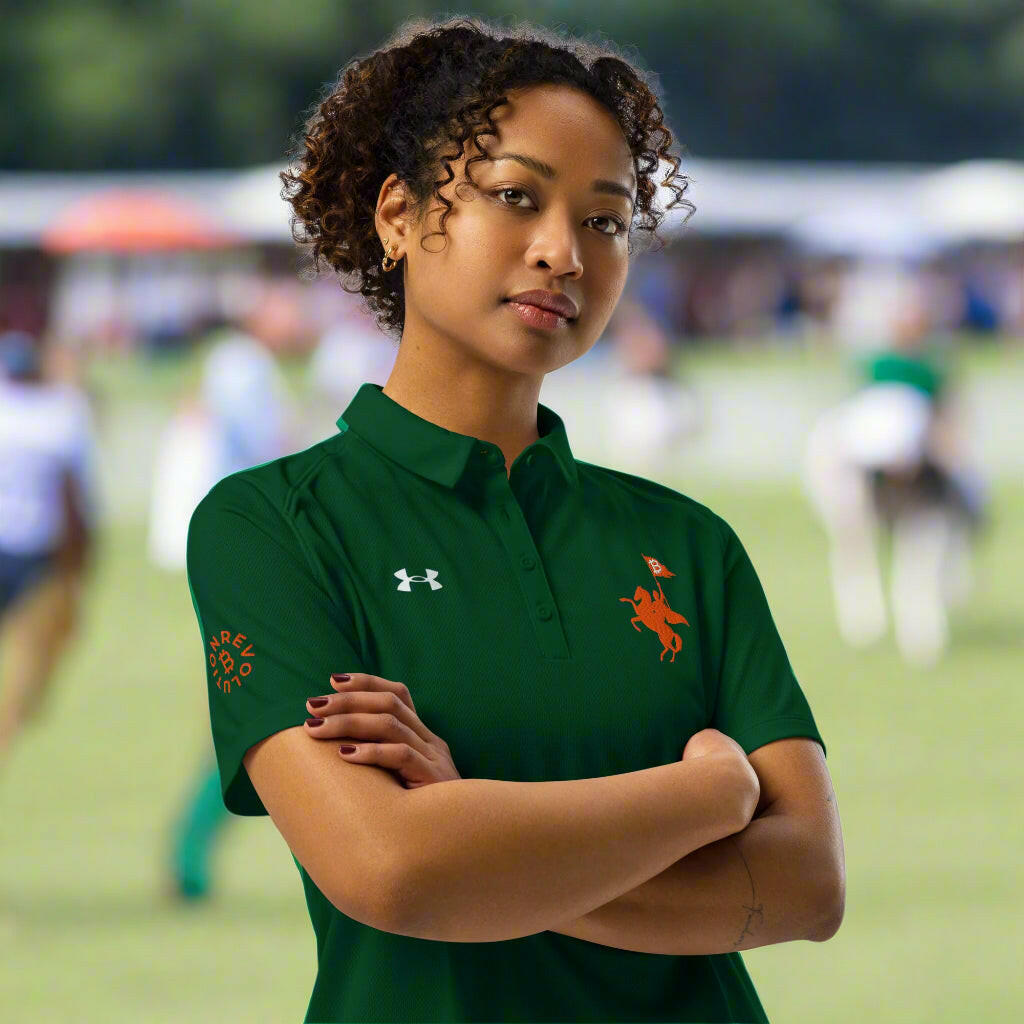 Soft Revolution / Under Armour® Women’s Bitcoin Polo - Nikki Nakamoto - The Orange Habit