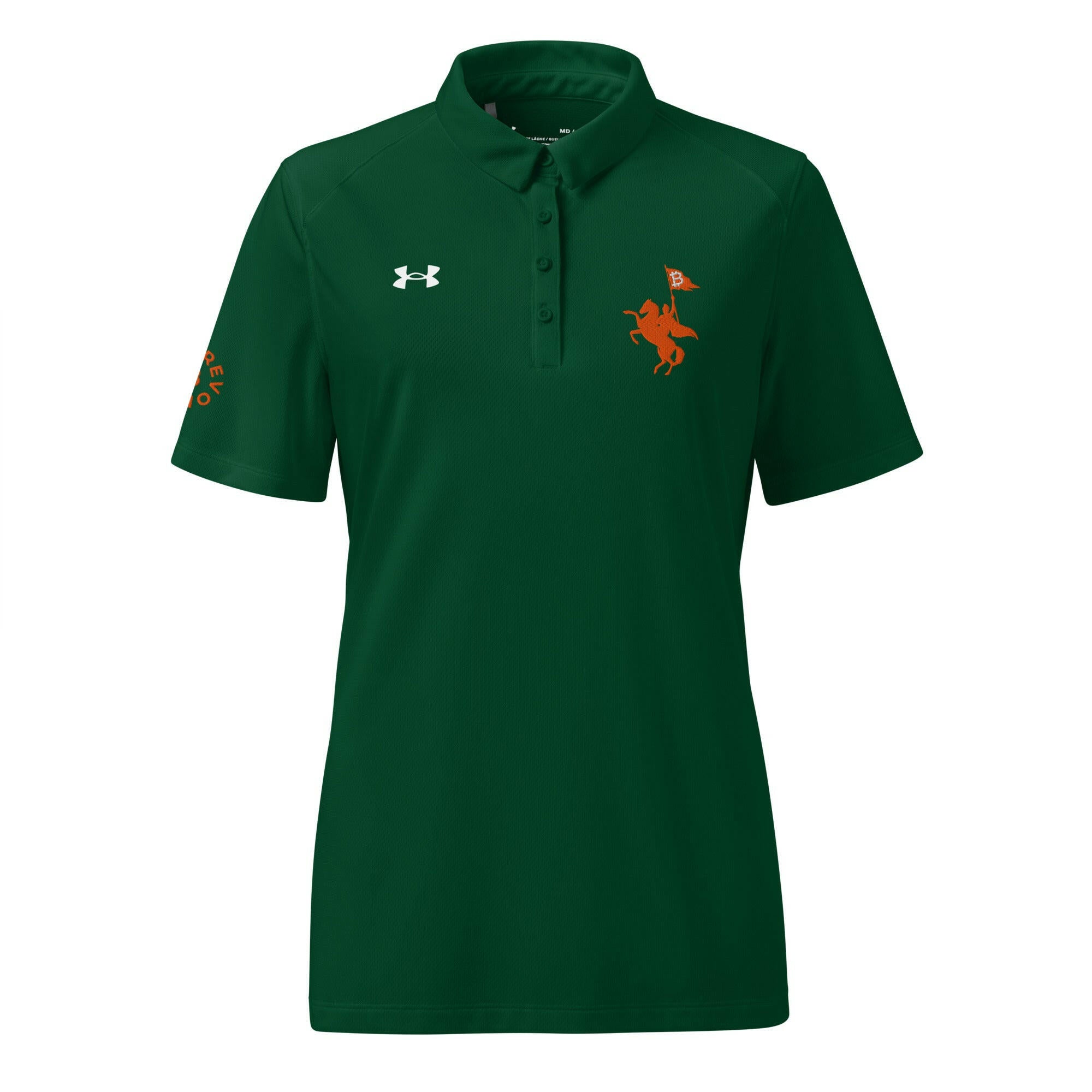 Soft Revolution / Under Armour® Women’s Bitcoin Polo - Nikki Nakamoto - The Orange Habit