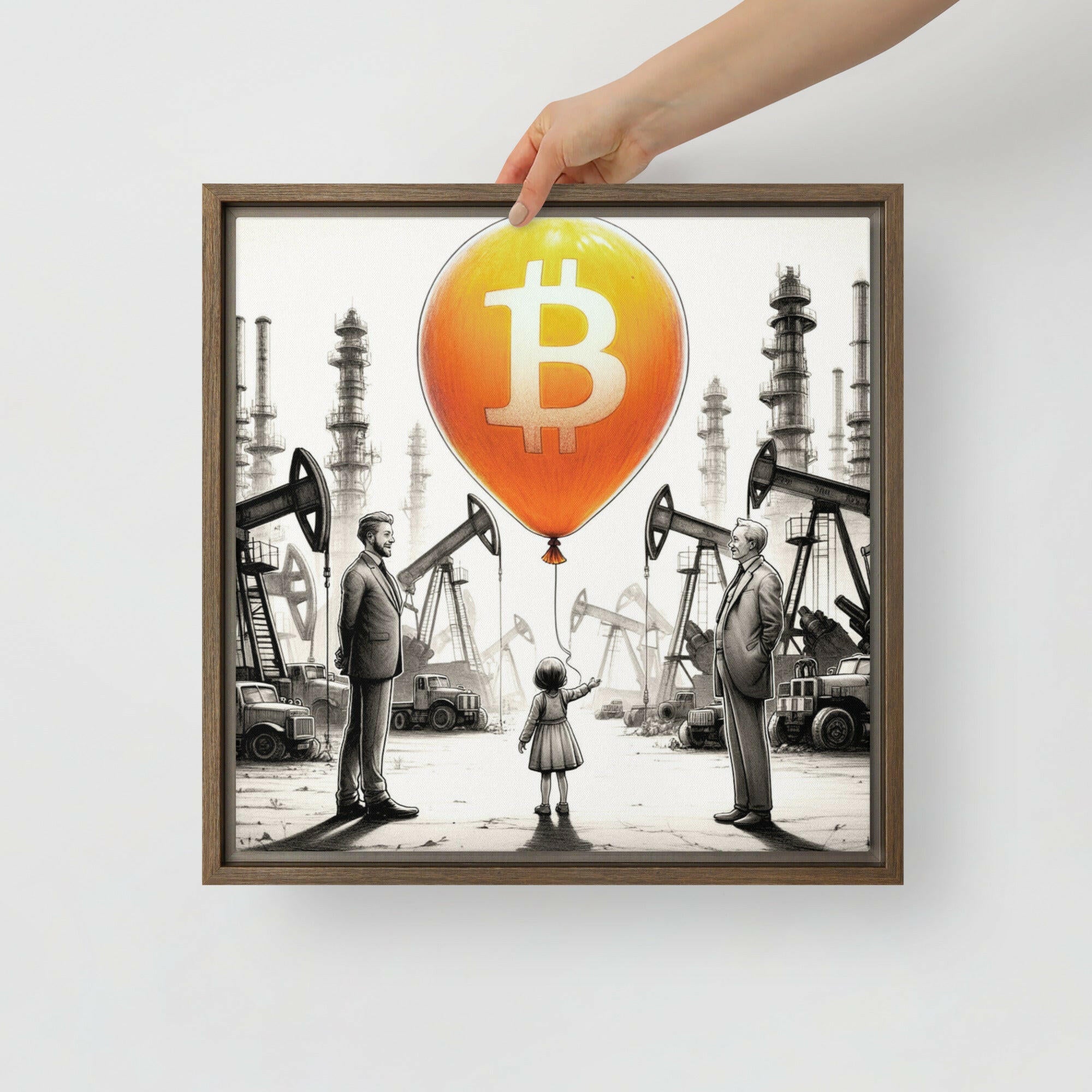 Bitcoin Art / Energy Reimagined - Orange Habit Home - The Orange Habit
