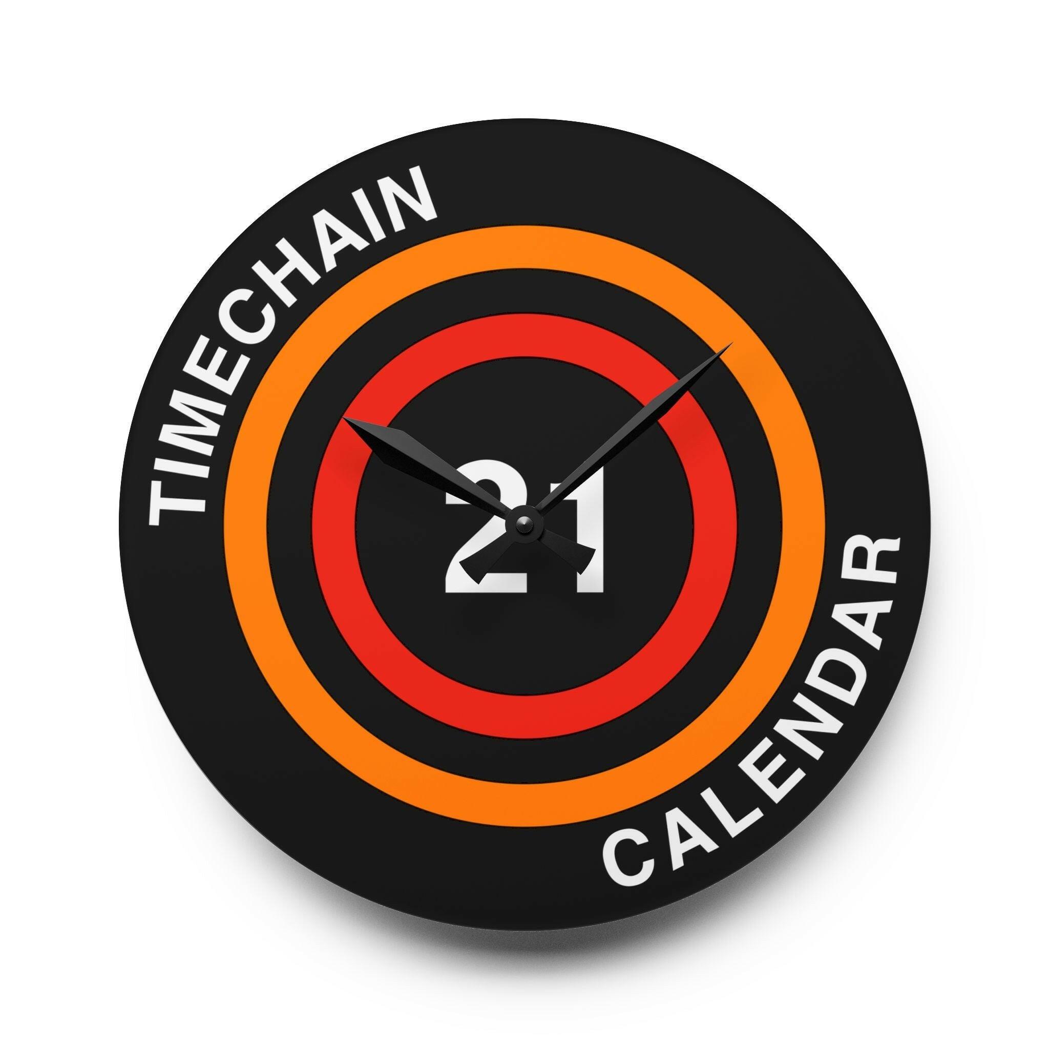 Timechain Calendar / Bitcoin Wall Clock - Orange Habit Home - The Orange Habit