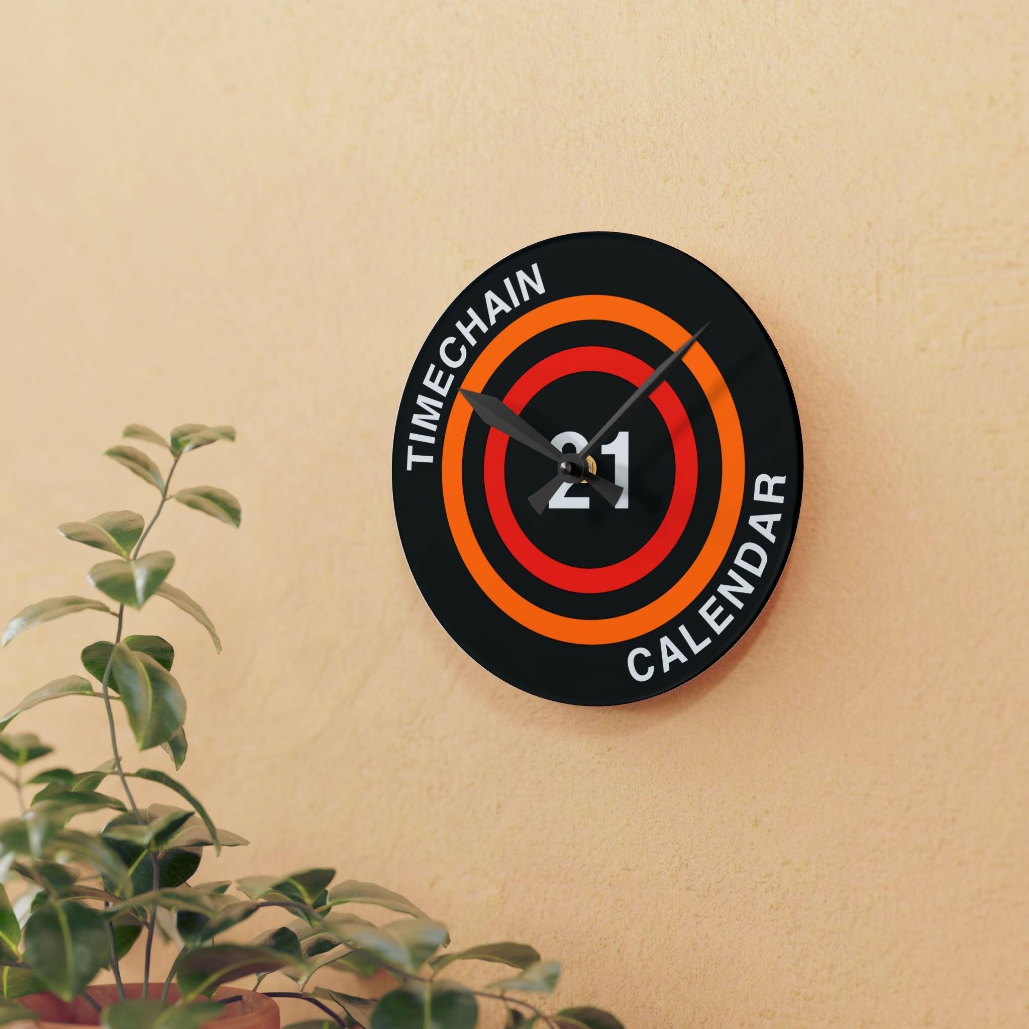 Timechain Calendar / Bitcoin Wall Clock - Orange Habit Home - The Orange Habit