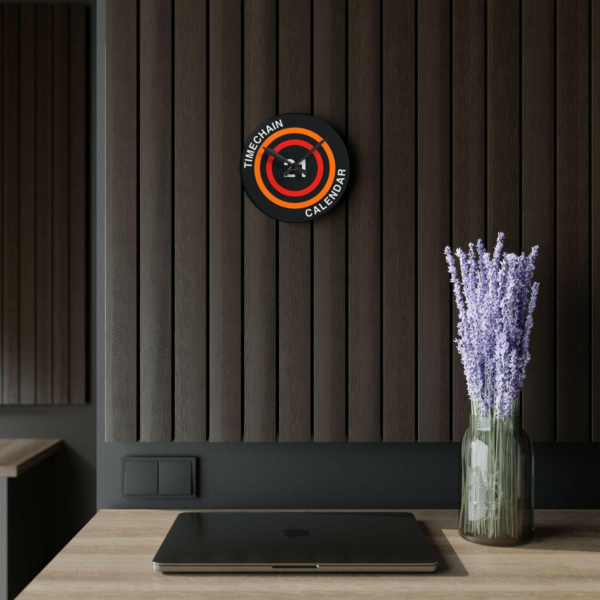 Timechain Calendar / Bitcoin Wall Clock - Orange Habit Home - The Orange Habit