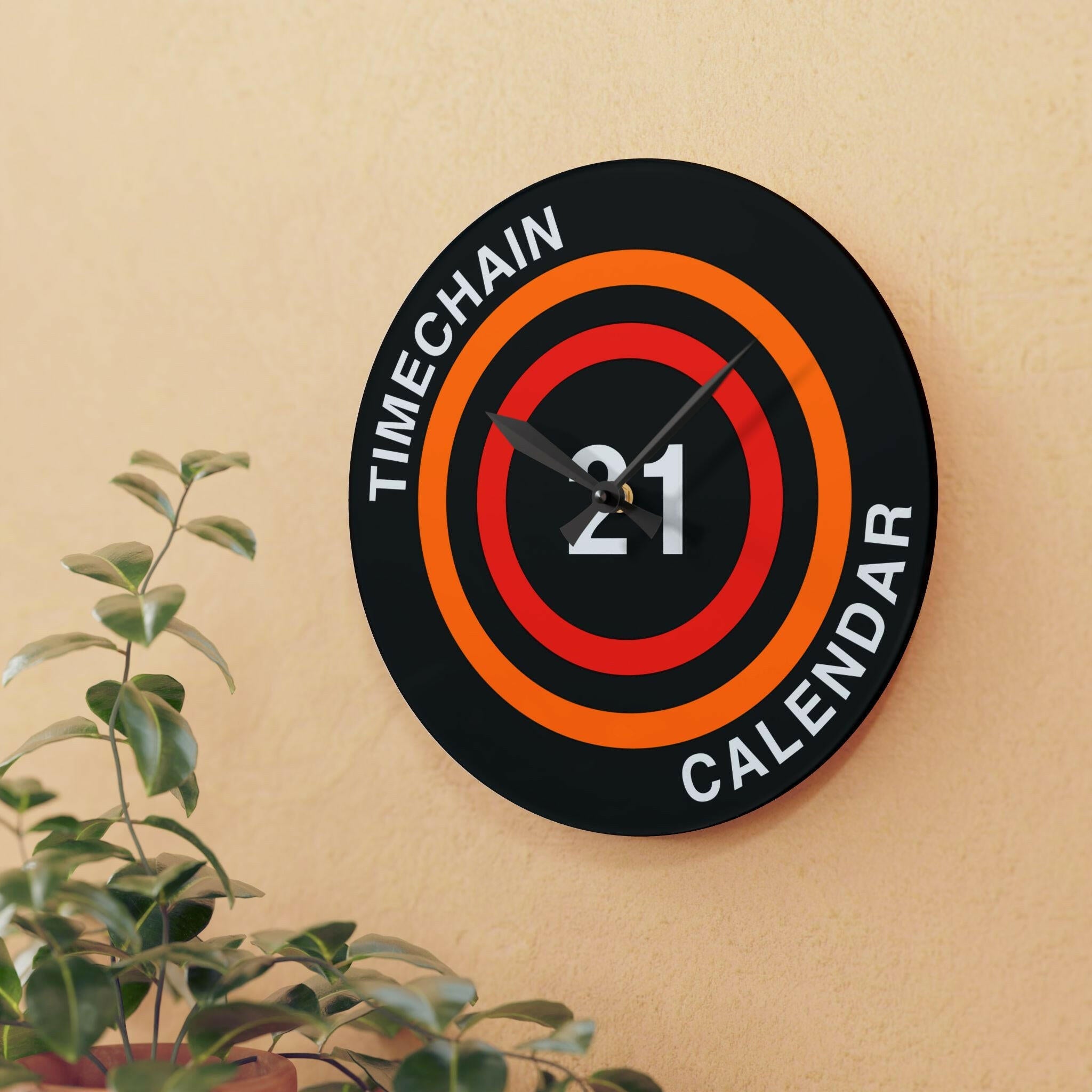 Timechain Calendar / Bitcoin Wall Clock - Orange Habit Home - The Orange Habit