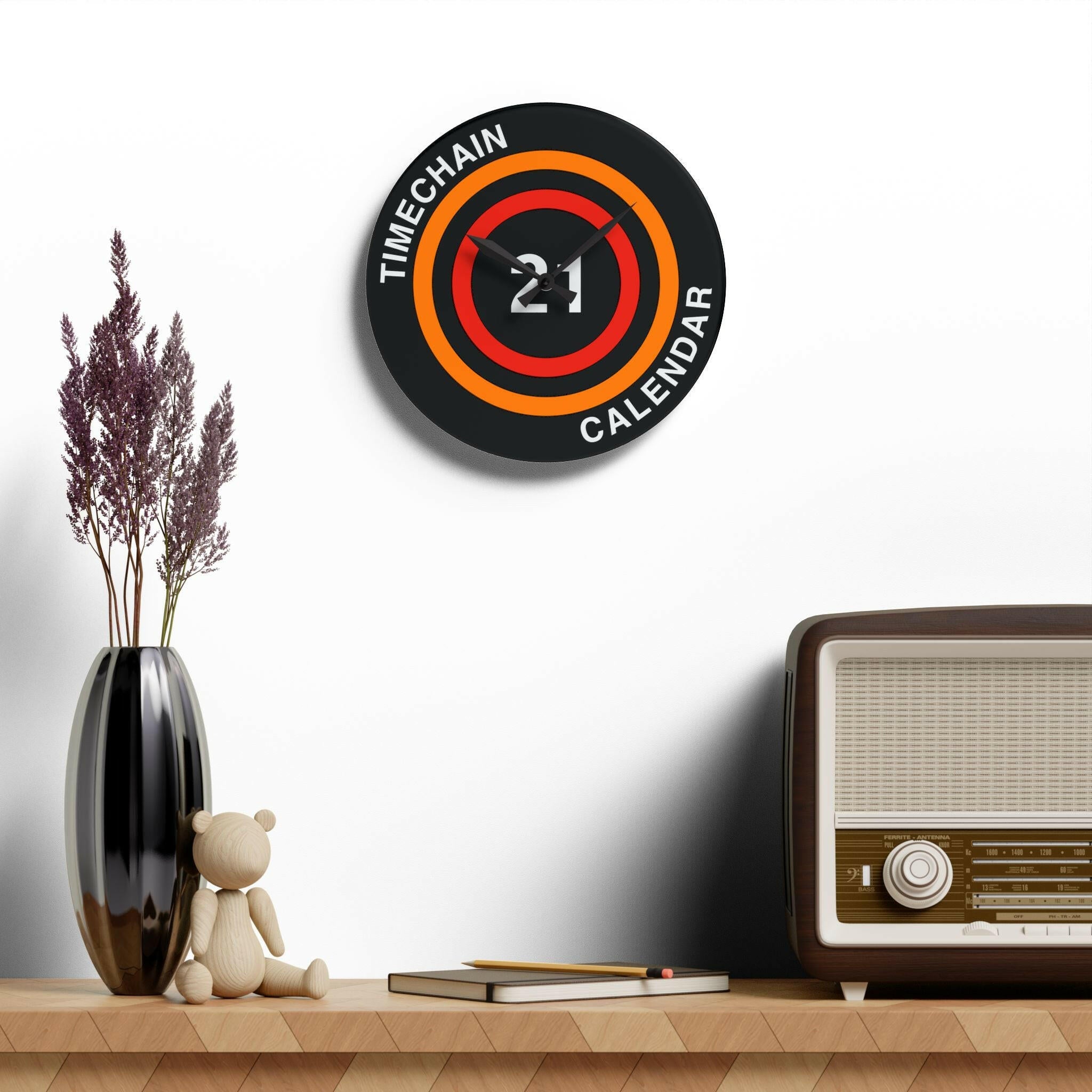 Timechain Calendar / Bitcoin Wall Clock - Orange Habit Home - The Orange Habit