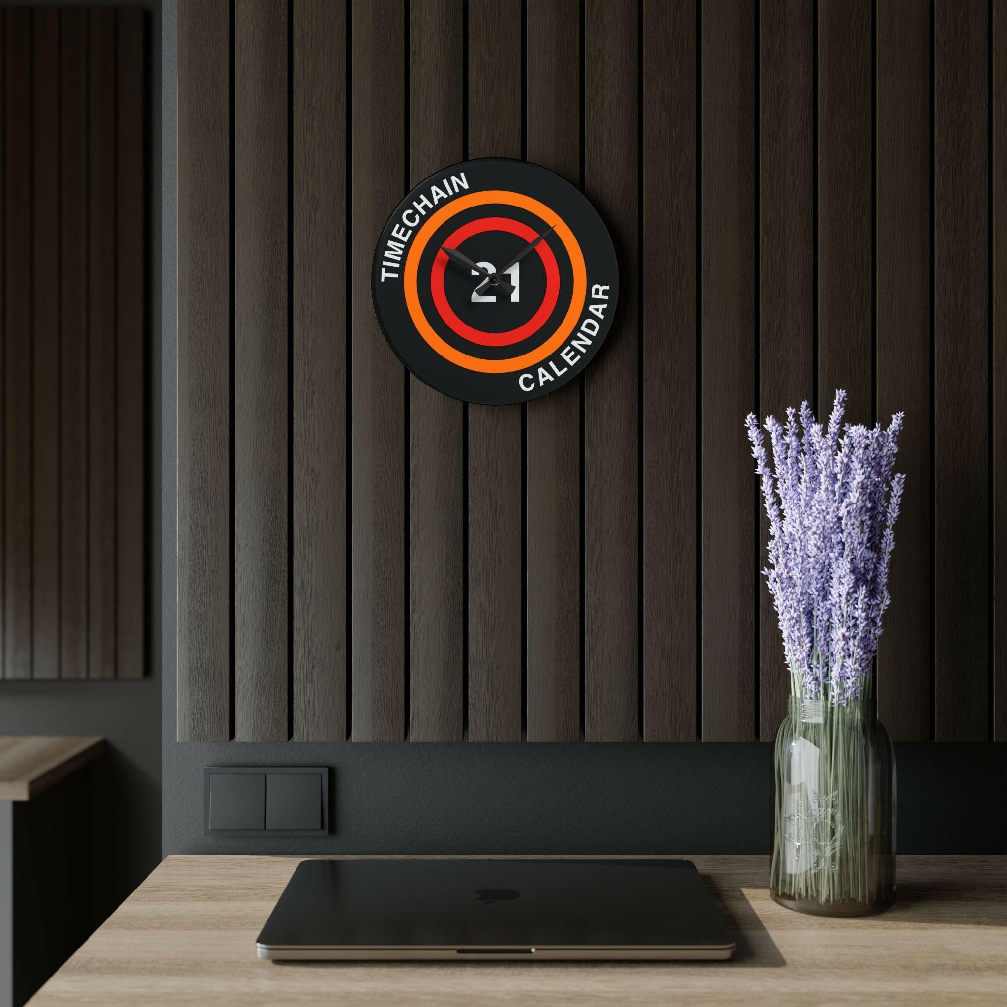 Timechain Calendar / Bitcoin Wall Clock - Orange Habit Home - The Orange Habit