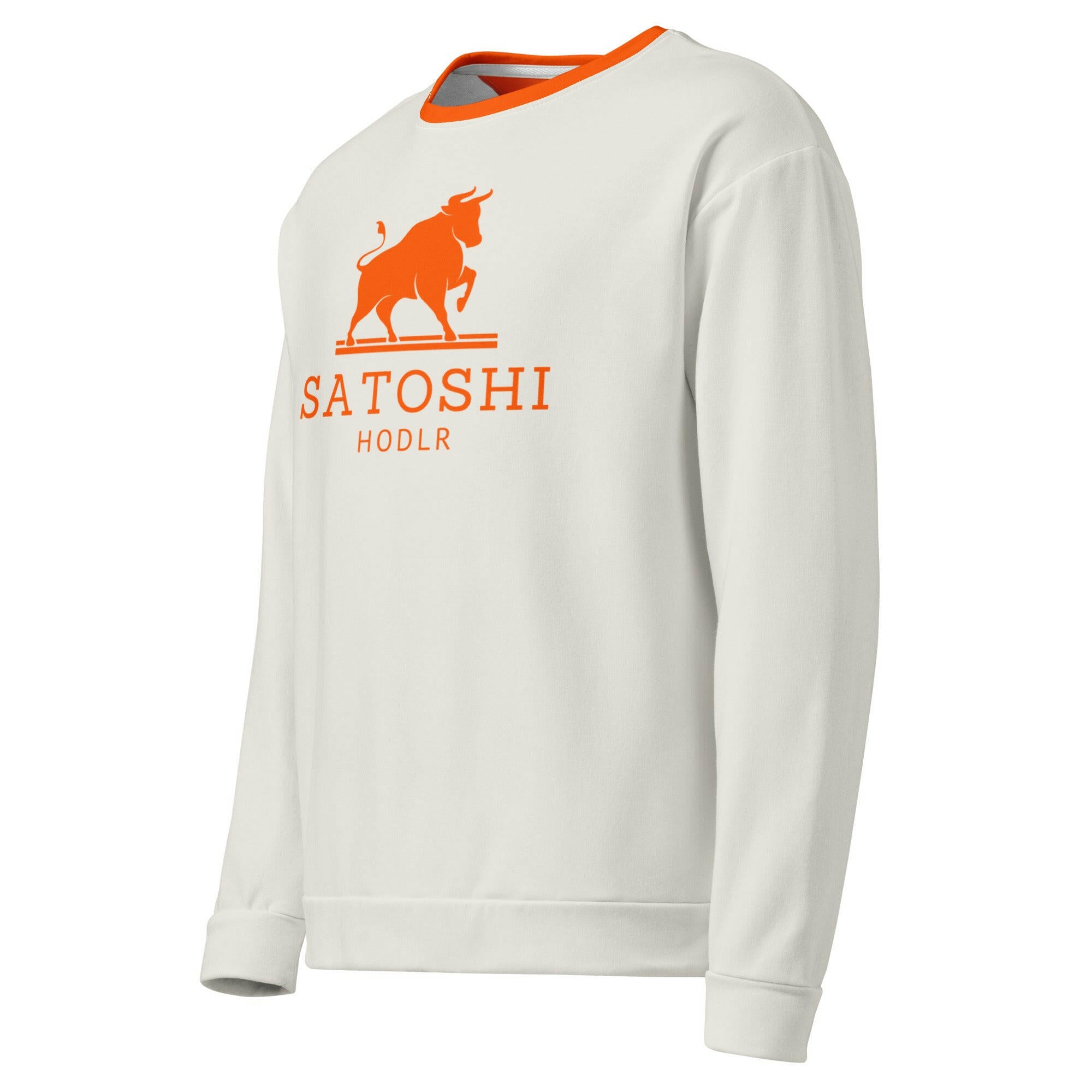 SATOSHI HODLR / Premium Bitcoin Sweatshirt - Nikki Nakamoto - The Orange Habit