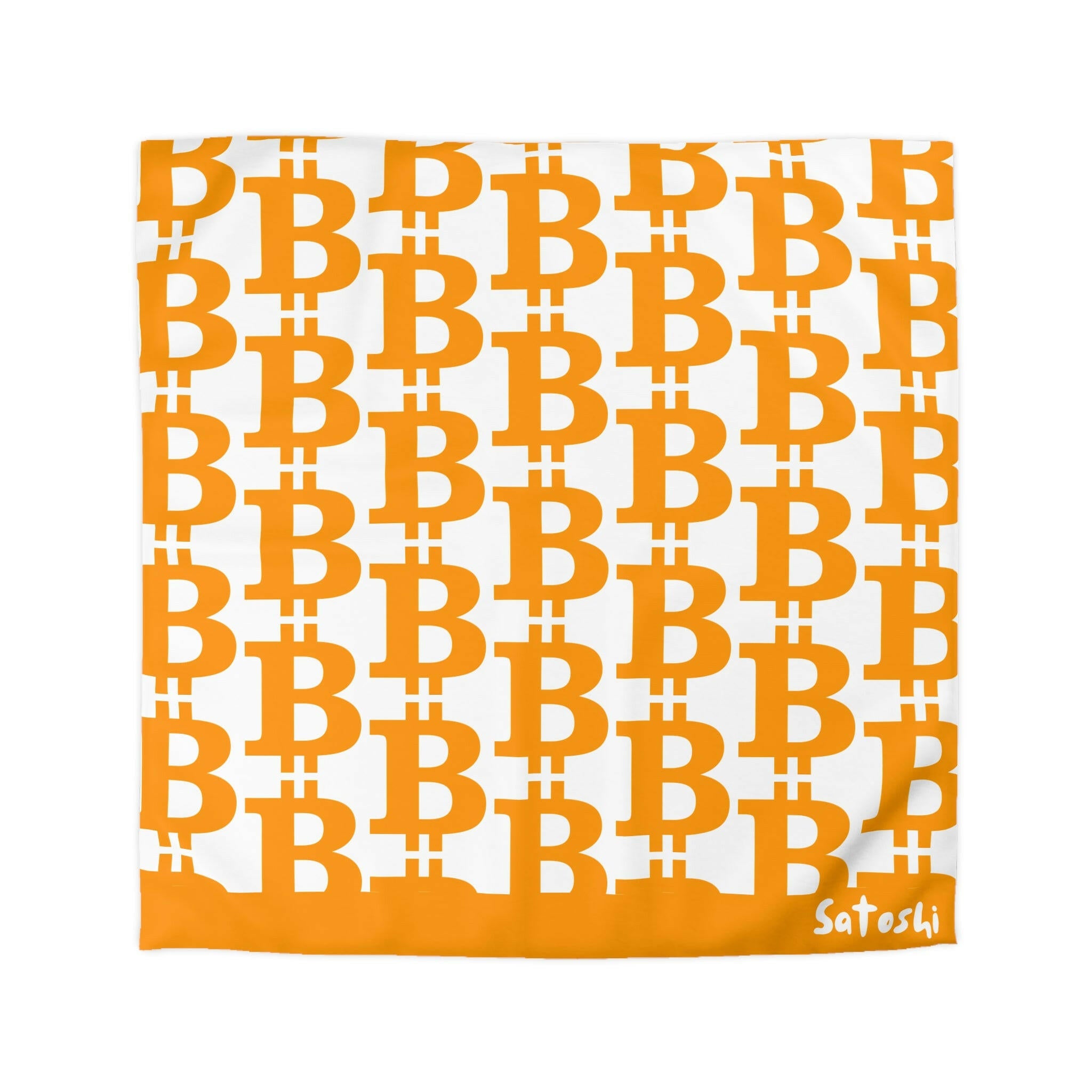 SATOSHI MATISSE / Bitcoin Duvet Cover - Orange Habit Home - The Orange Habit