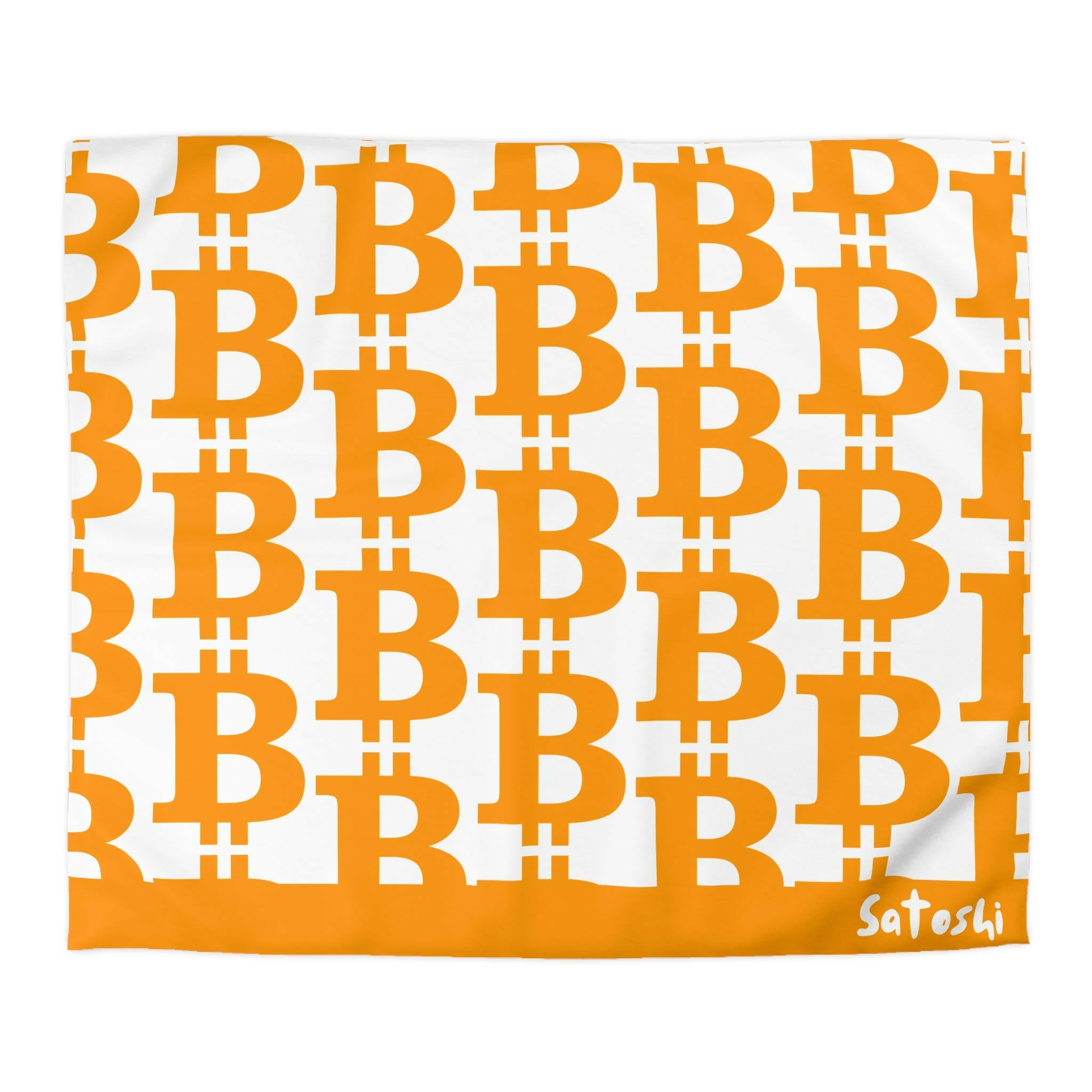 SATOSHI MATISSE / Bitcoin Duvet Cover - Orange Habit Home - The Orange Habit