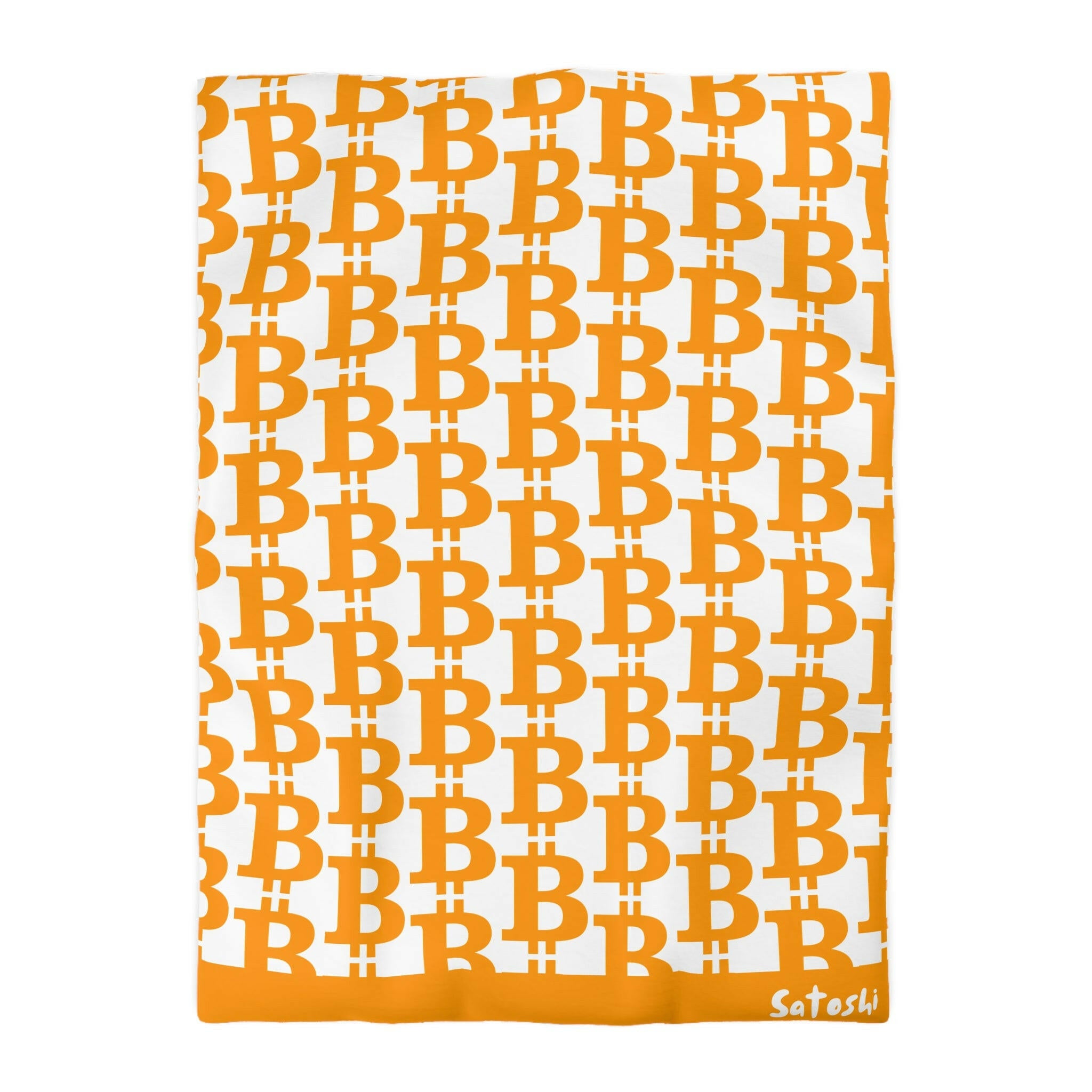 SATOSHI MATISSE / Bitcoin Duvet Cover - Orange Habit Home - The Orange Habit