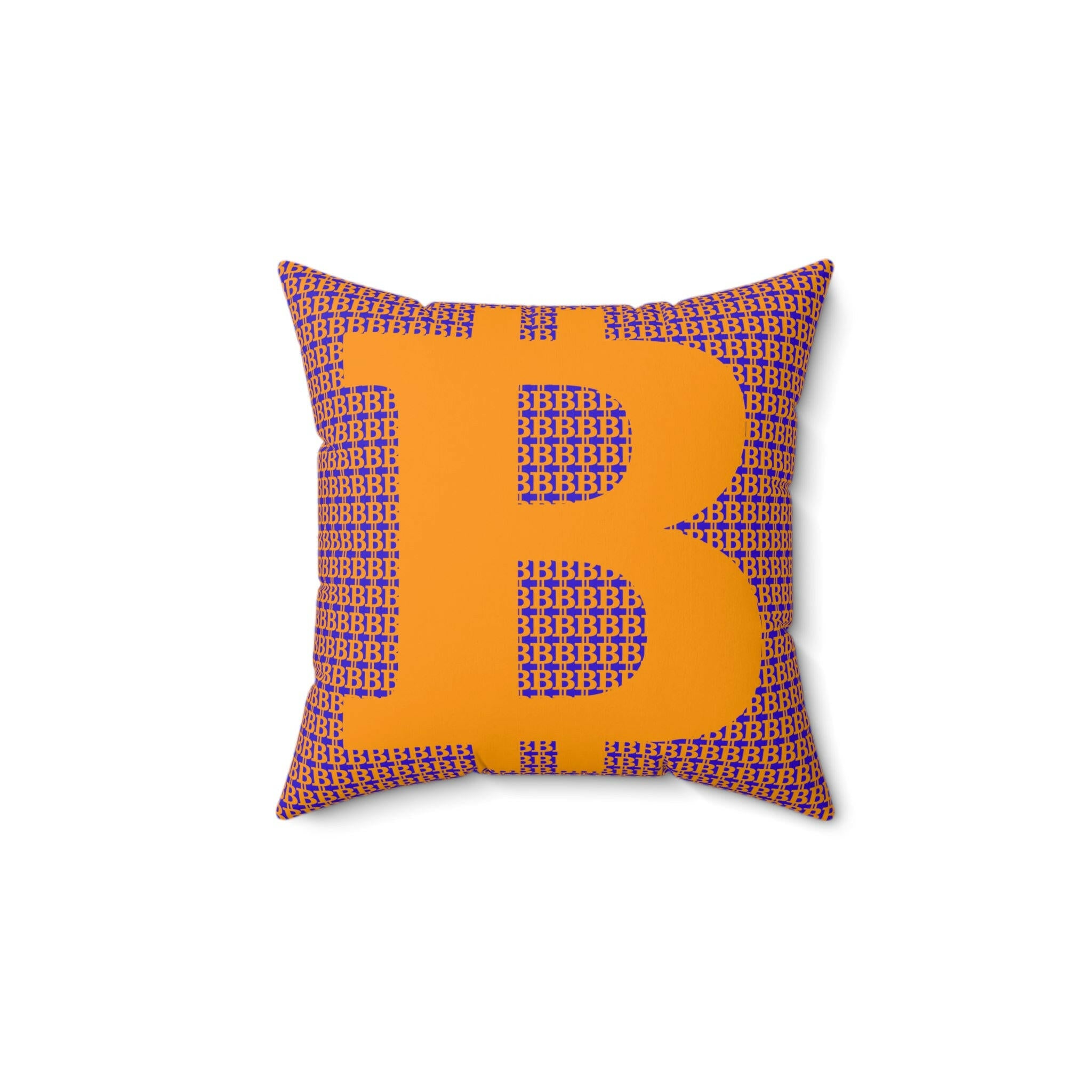 SATOSHI MATISSE / Bitcoin Throw Pillow - Orange Habit Home - The Orange Habit