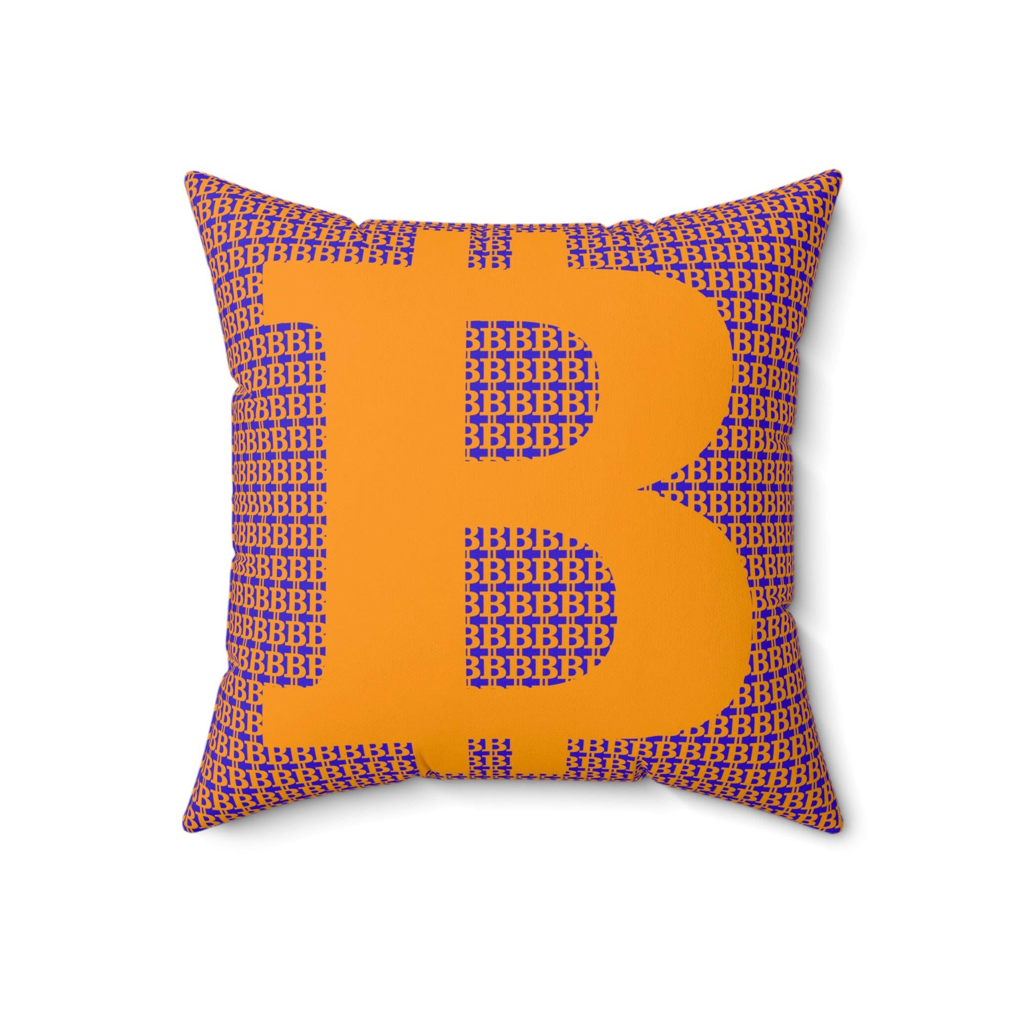 SATOSHI MATISSE / Bitcoin Throw Pillow - Orange Habit Home - The Orange Habit