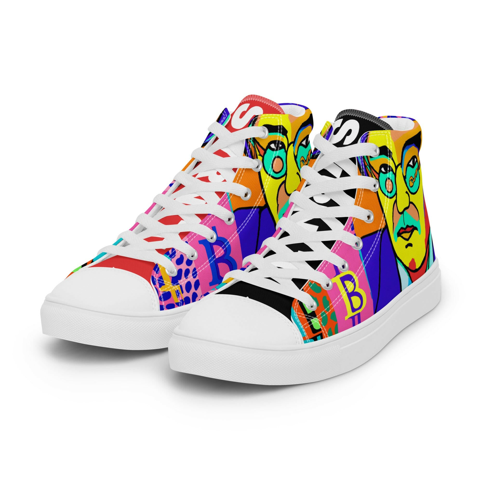 SATOSHI MATISSE / Mens Bitcoin High Tops - SVRN_T - The Orange Habit
