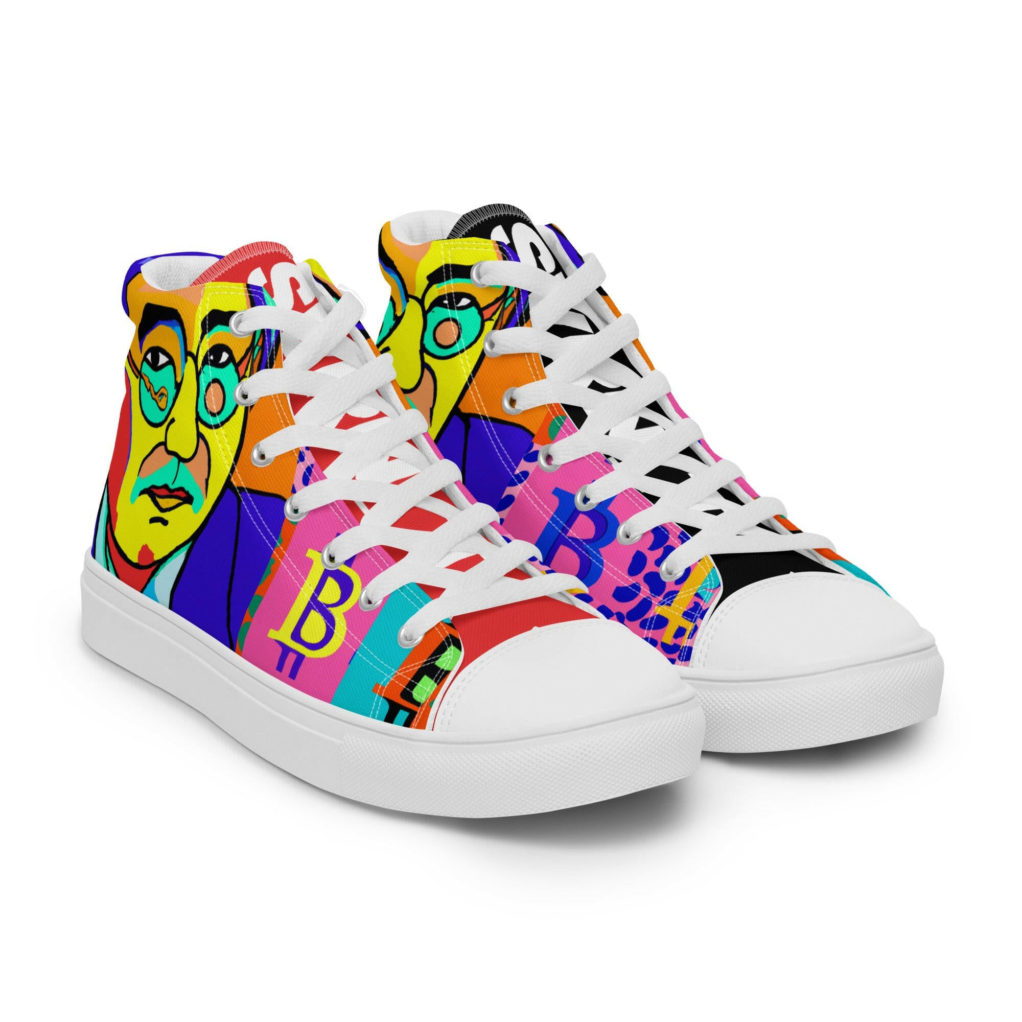 SATOSHI MATISSE / Mens Bitcoin High Tops - SVRN_T - The Orange Habit