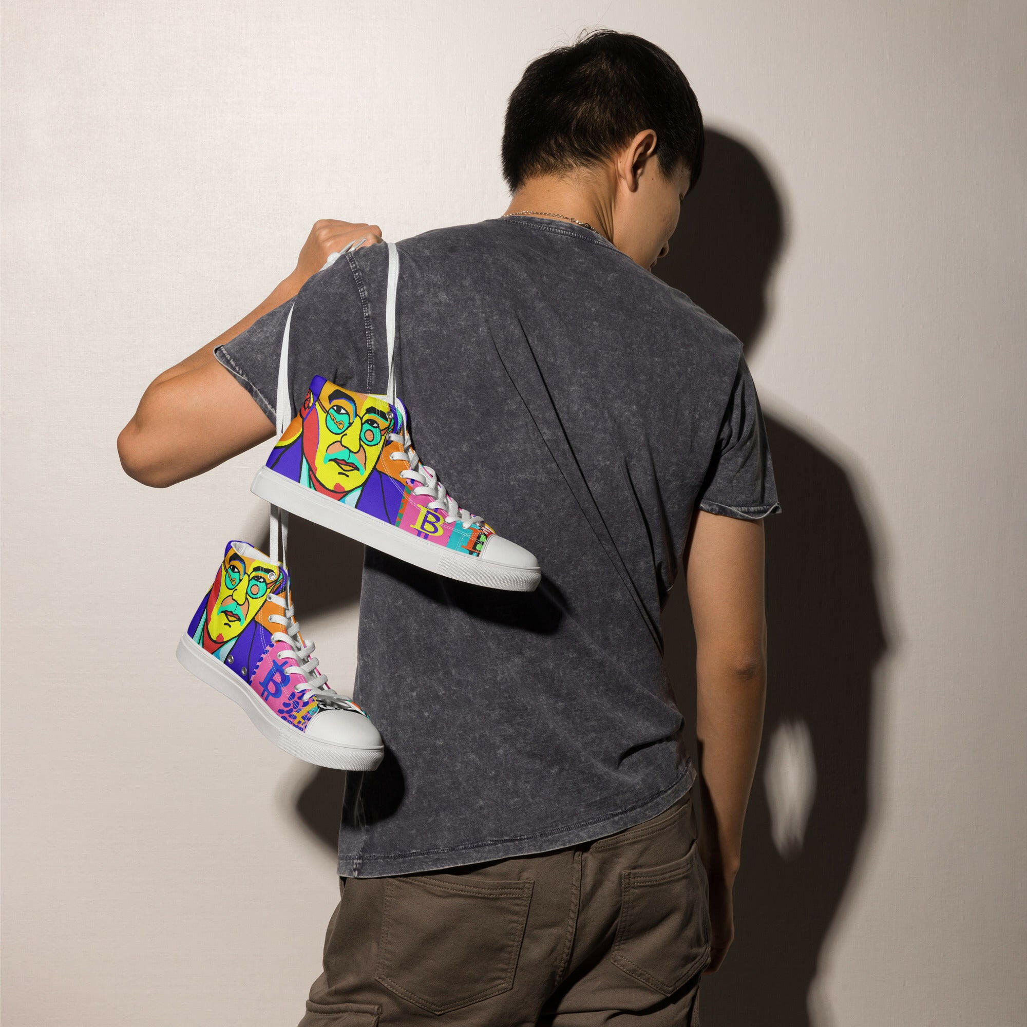 SATOSHI MATISSE / Mens Bitcoin High Tops - SVRN_T - The Orange Habit