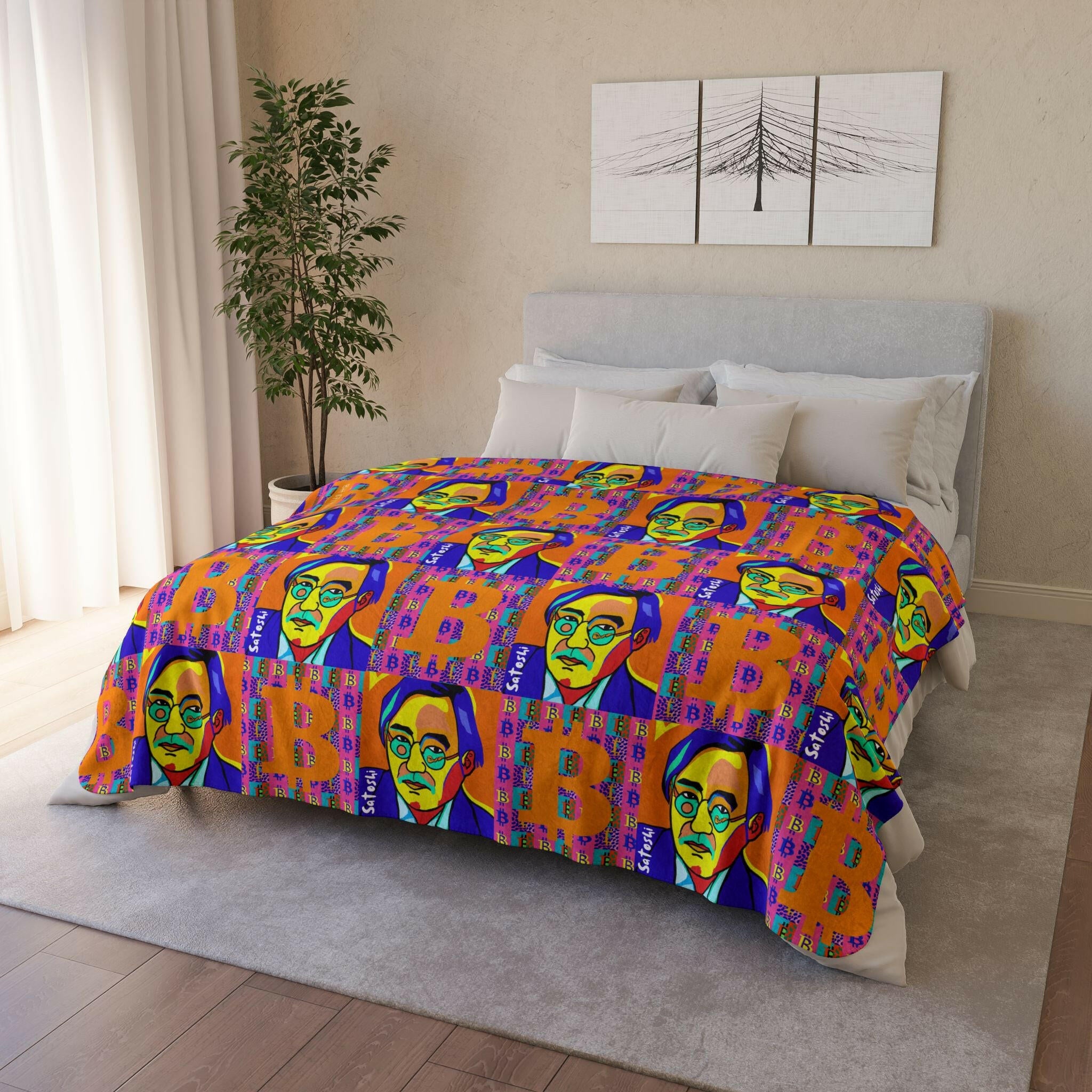 SATOSHI MATISSE / Sherpa Blanket - Orange Habit Home - The Orange Habit
