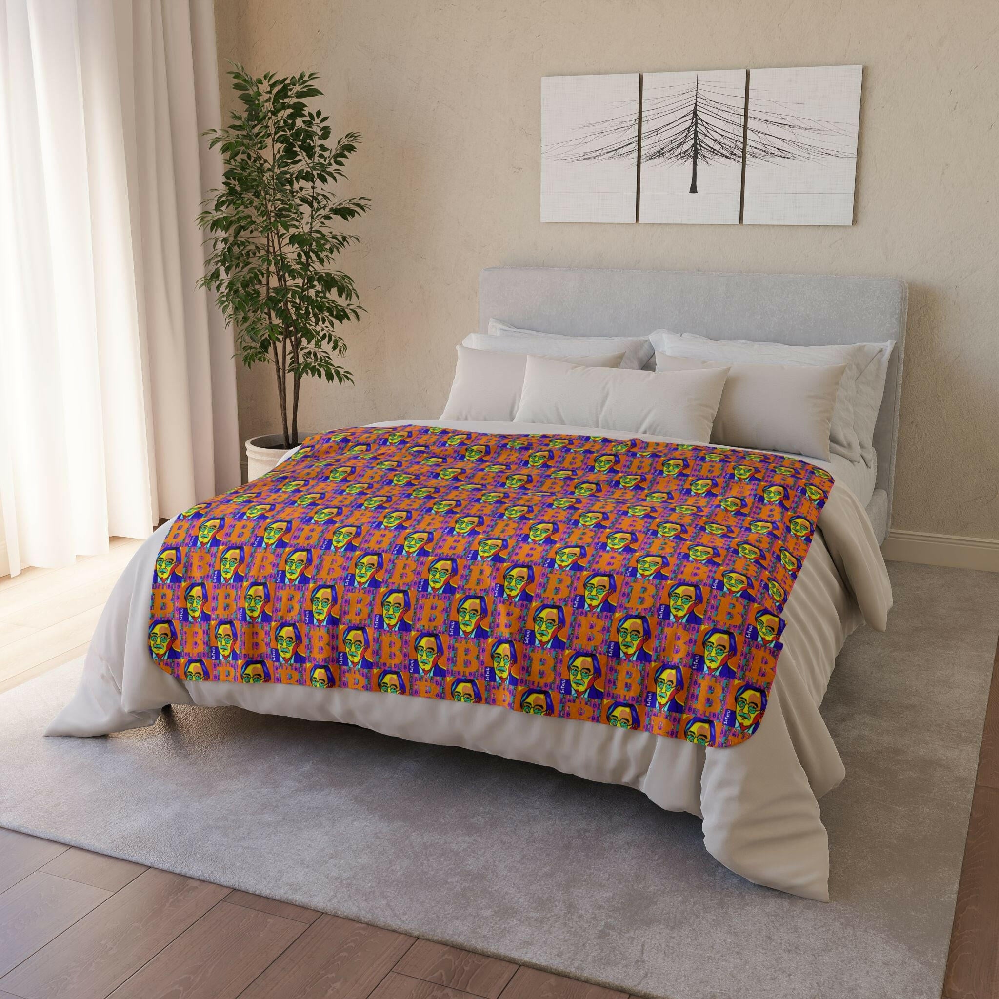 SATOSHI MATISSE / Sherpa Blanket - Orange Habit Home - The Orange Habit