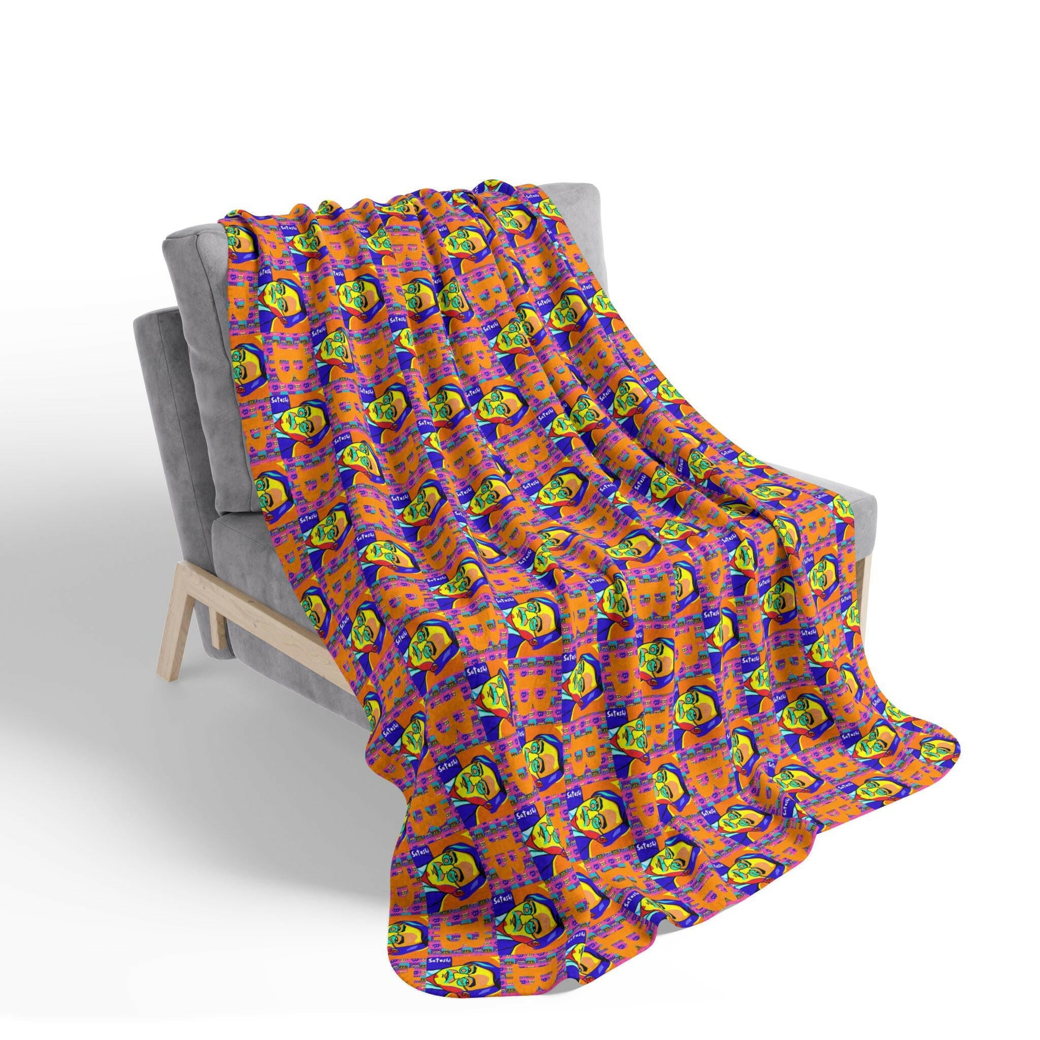 SATOSHI MATISSE / Sherpa Blanket - Orange Habit Home - The Orange Habit