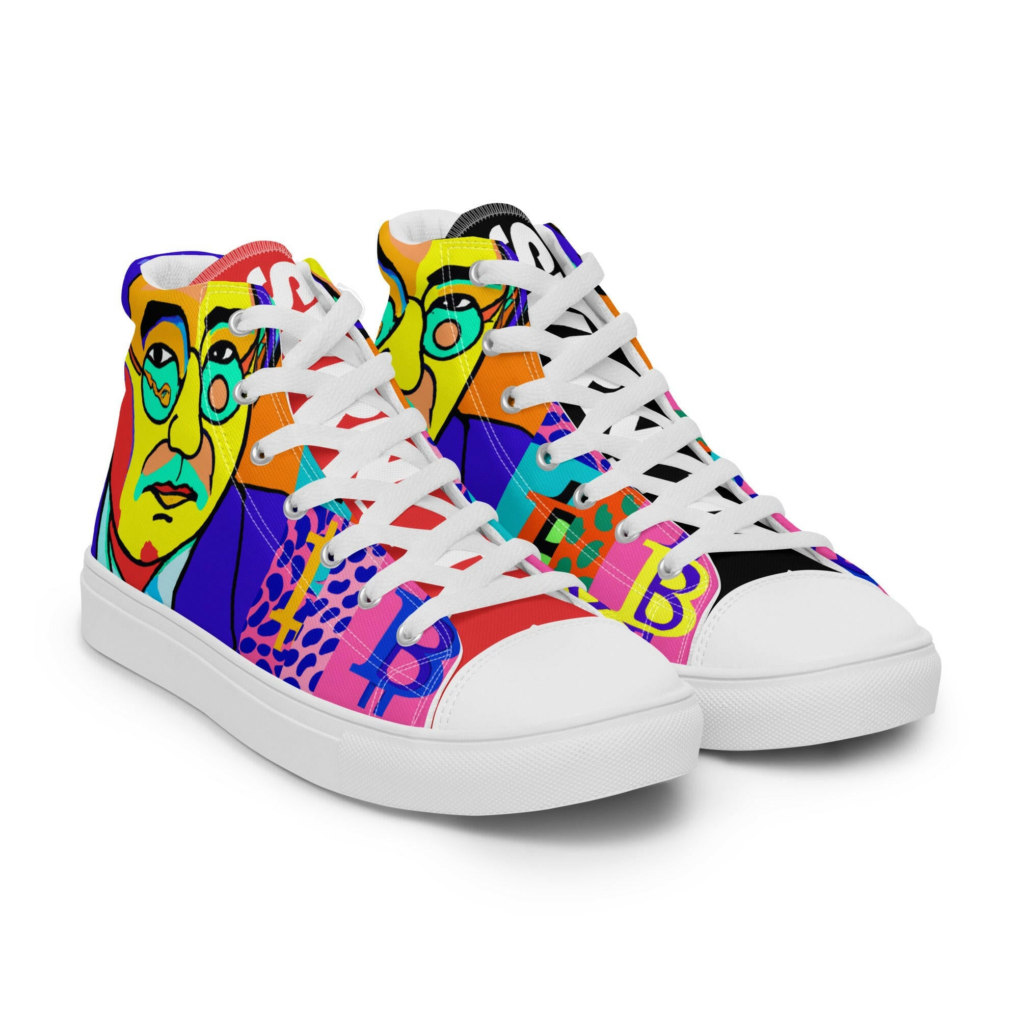 SATOSHI MATISSE / Womens Bitcoin High Tops - SVRN_T Woman - The Orange Habit