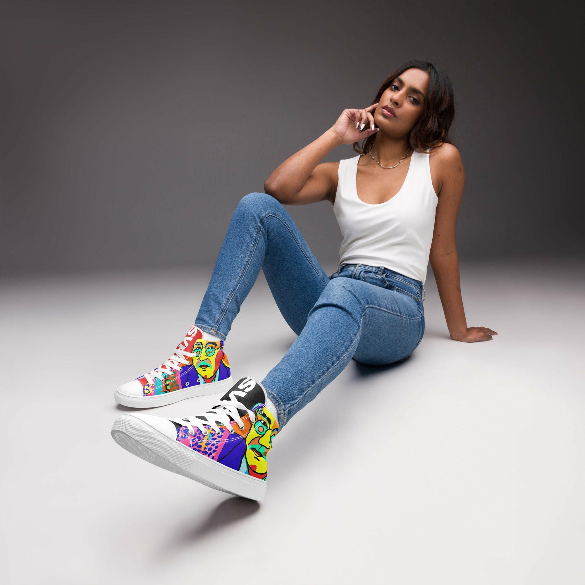 SATOSHI MATISSE / Womens Bitcoin High Tops - SVRN_T Woman - The Orange Habit