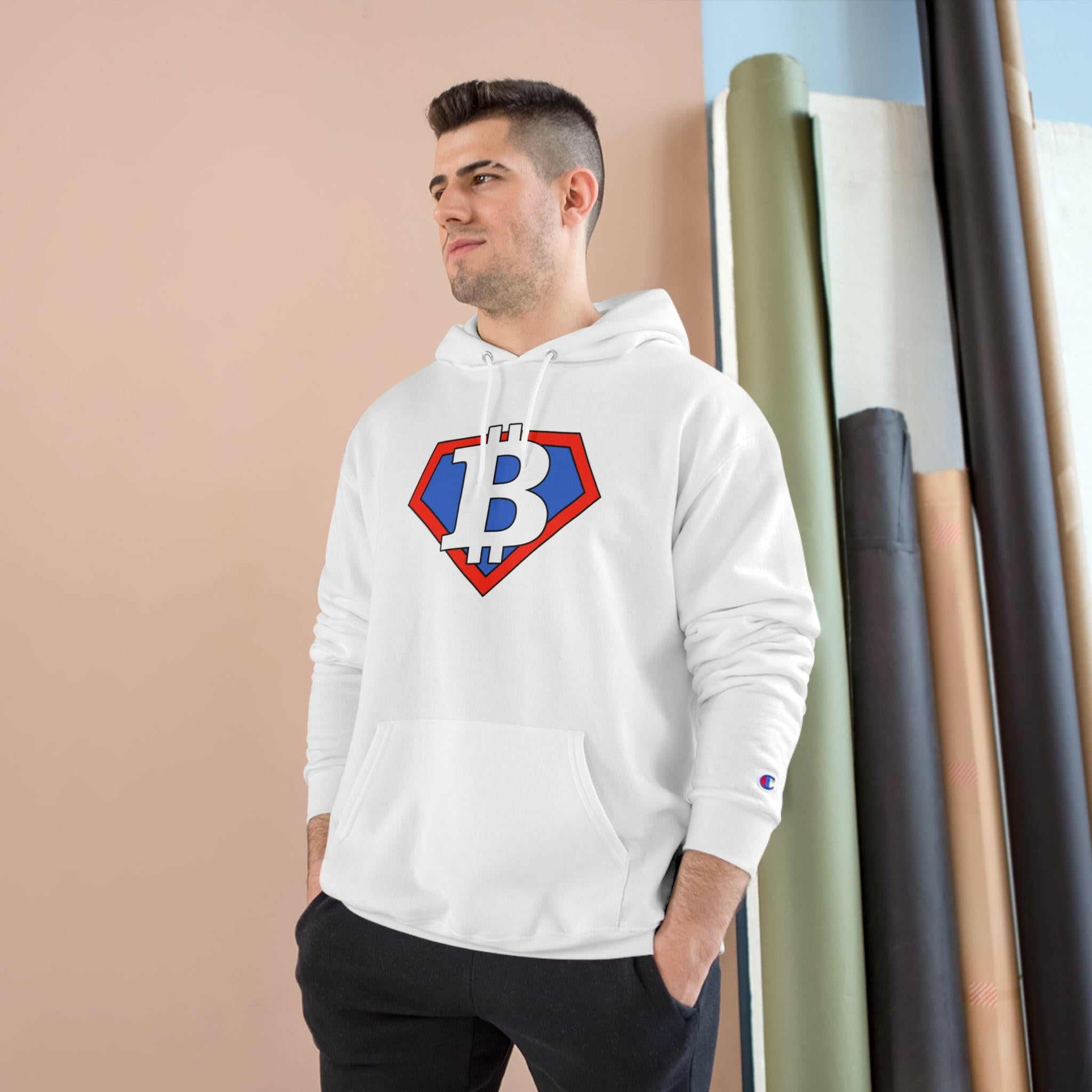 SUPER B / Champion Bitcoin Hoodie - SVRN_T - The Orange Habit