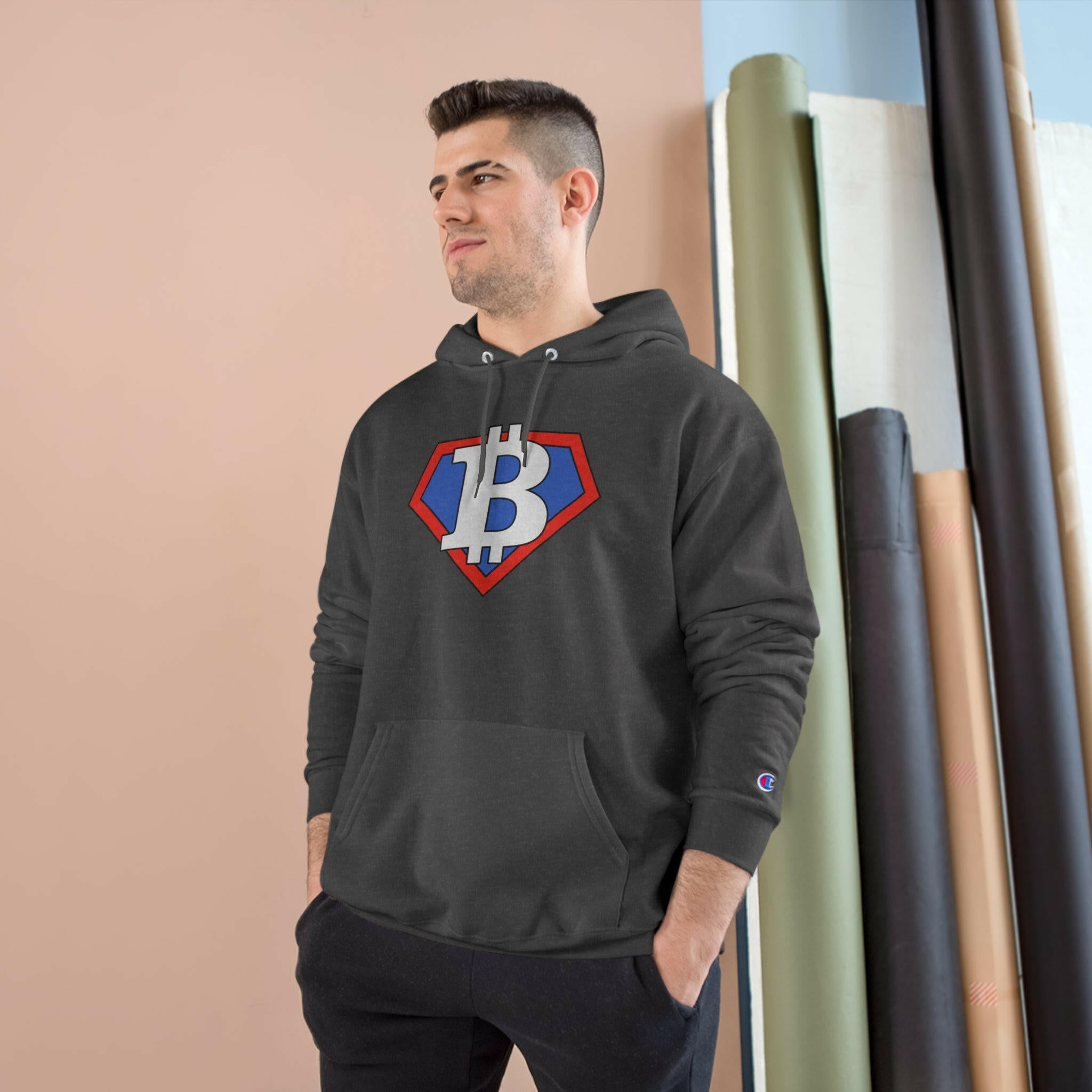 SUPER B / Champion Bitcoin Hoodie - SVRN_T - The Orange Habit