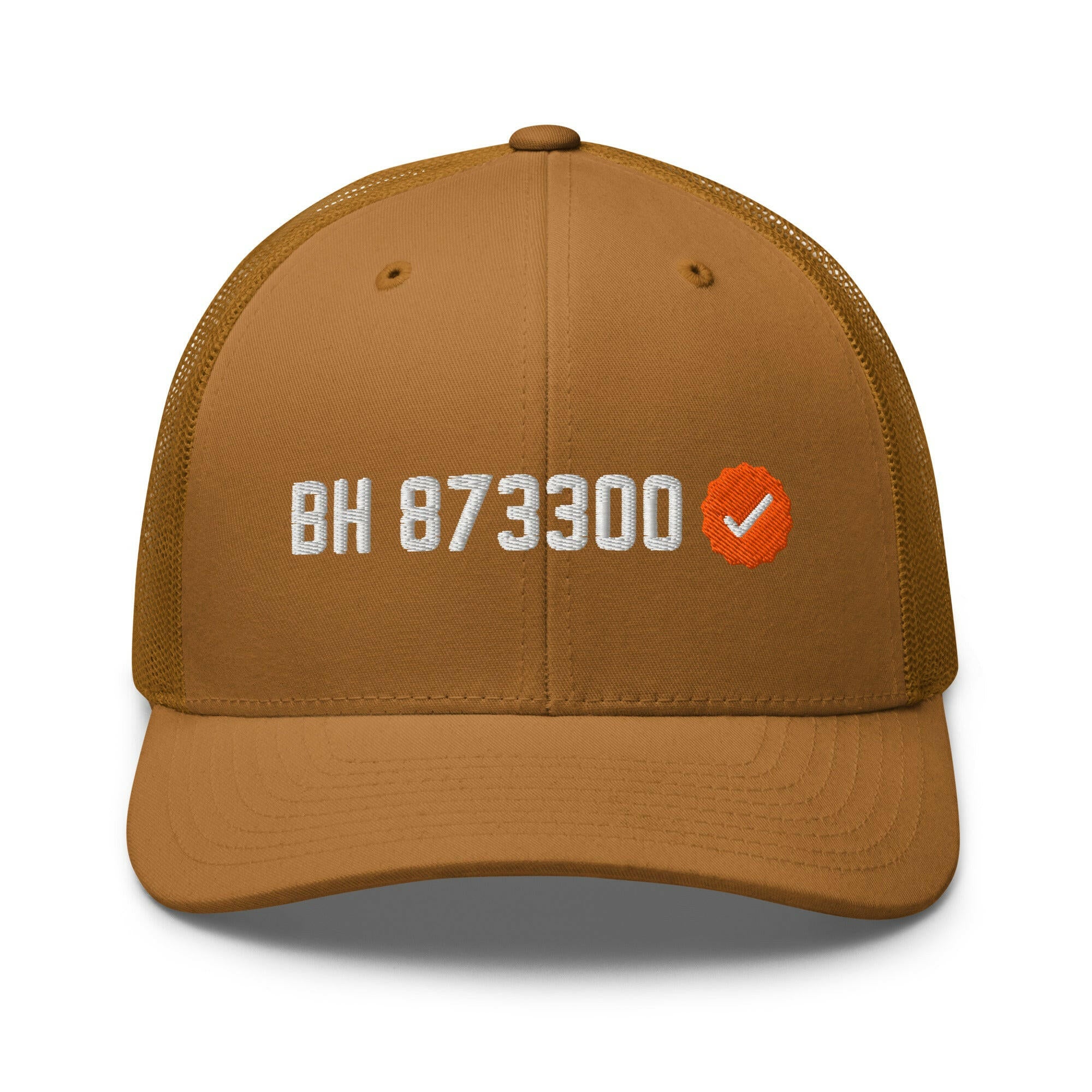 100K Verified BH / Bitcoin Trucker Cap - SVRN_T Hats - The Orange Habit