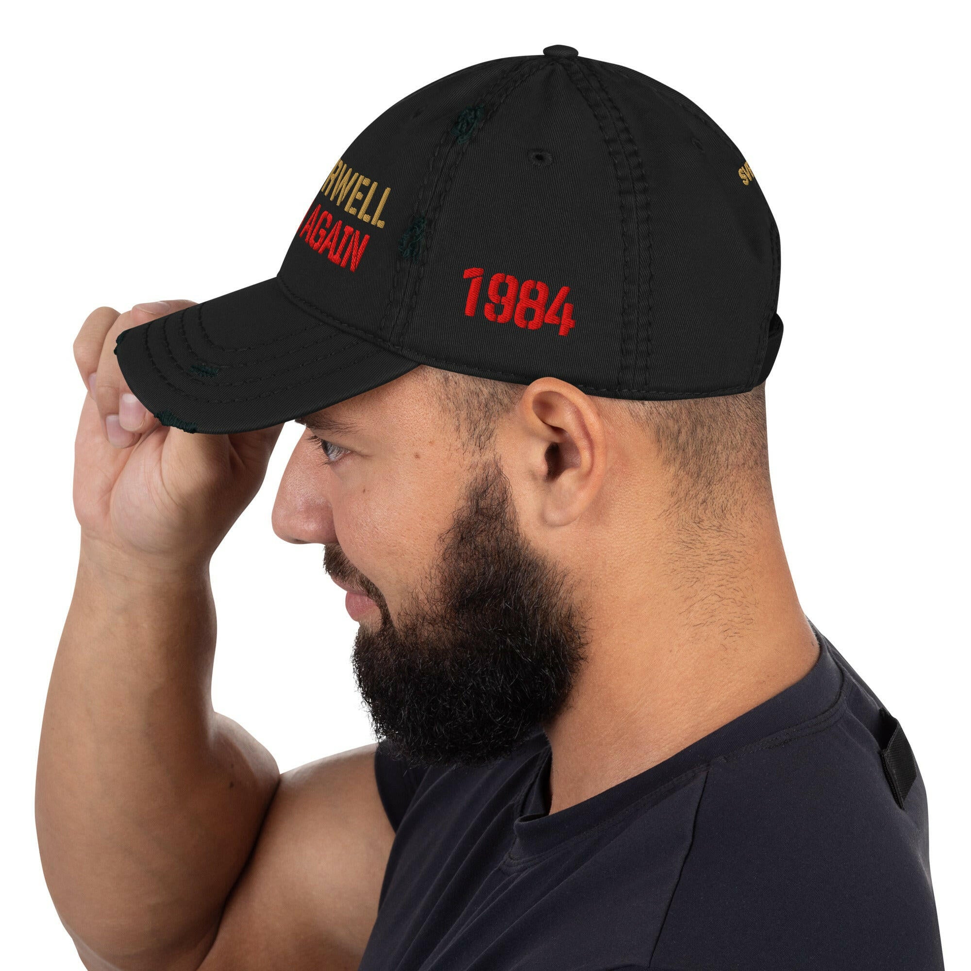 1984 / 'Make Orwell Fiction Again' Dad Hat - SVRN_T Hats - The Orange Habit