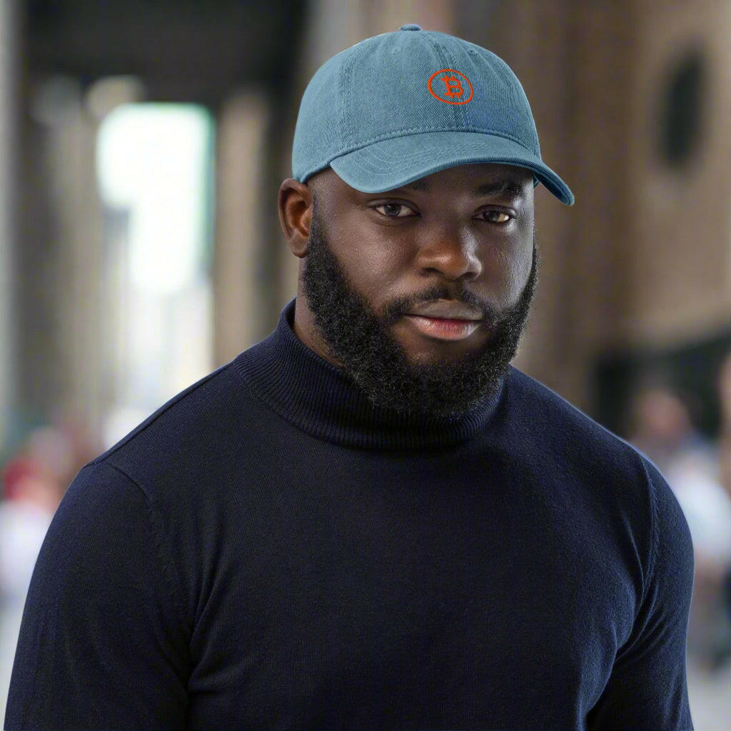 Branded / Bitcoin Denim Hat - SVRN_T Hats - The Orange Habit