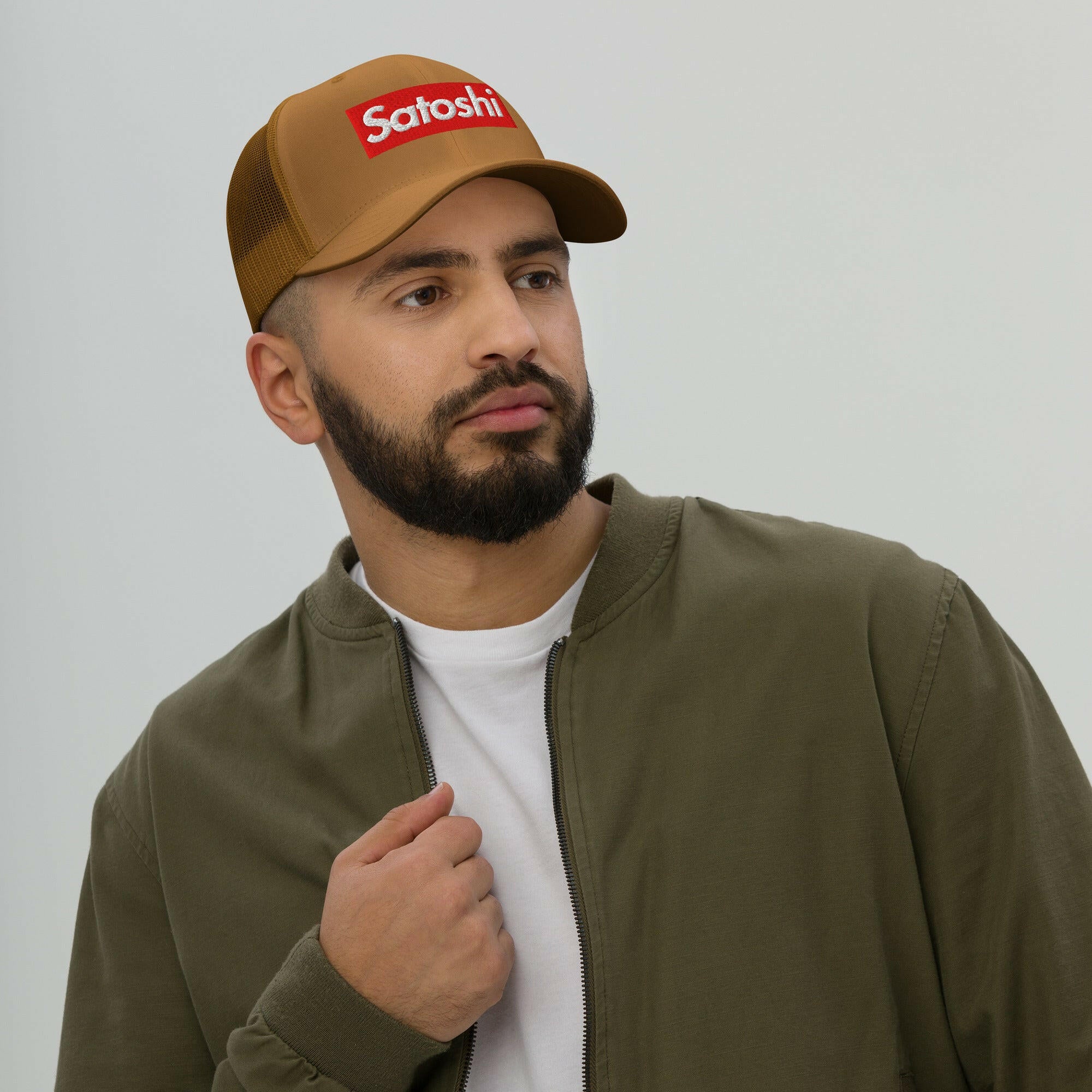 SATOSHI / Bitcoin Trucker Cap - SVRN_T Hats - The Orange Habit