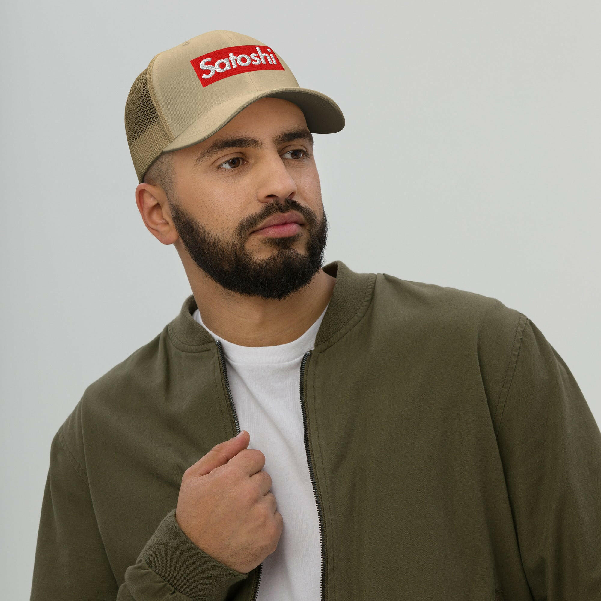 SATOSHI / Bitcoin Trucker Cap - SVRN_T Hats - The Orange Habit