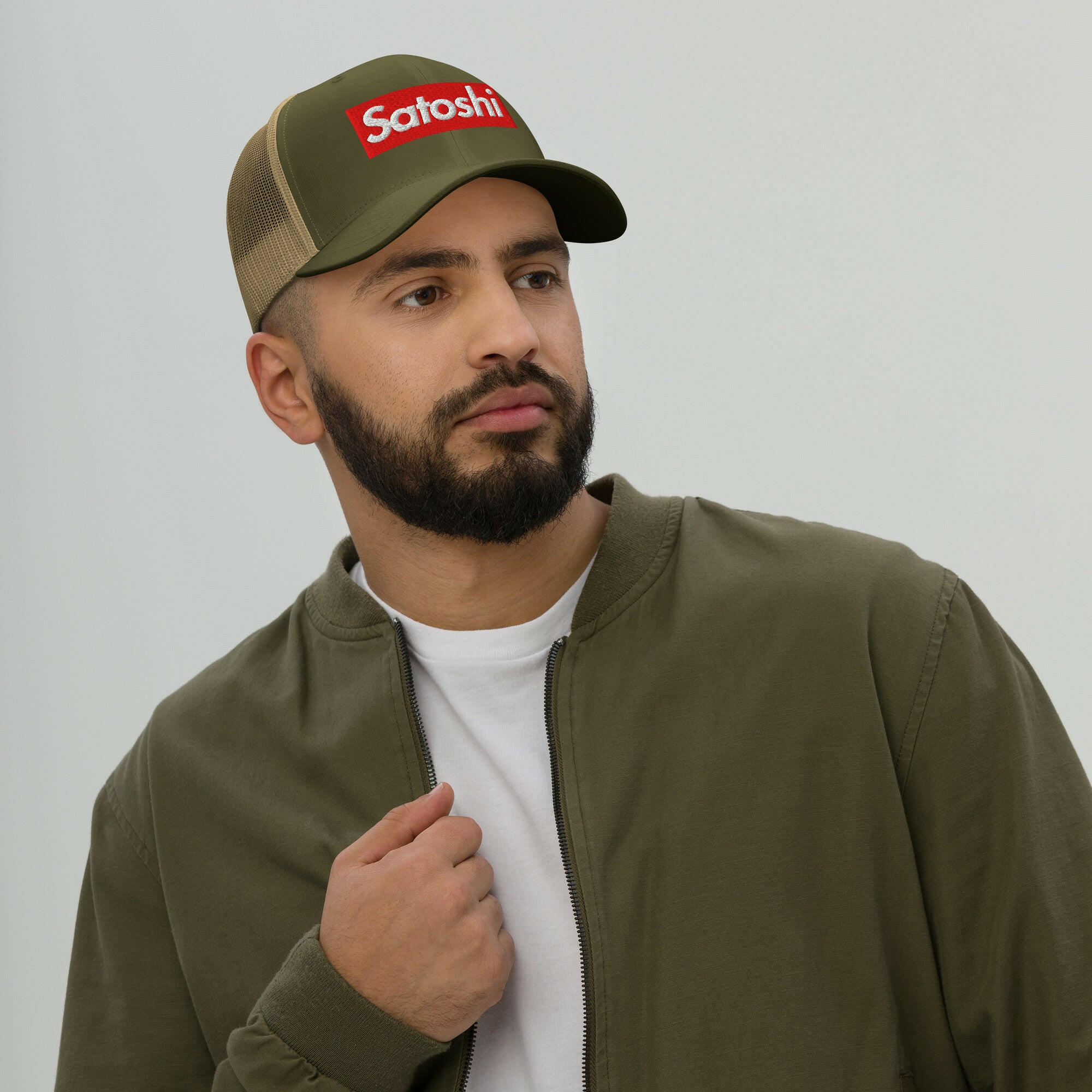 SATOSHI / Bitcoin Trucker Cap - SVRN_T Hats - The Orange Habit
