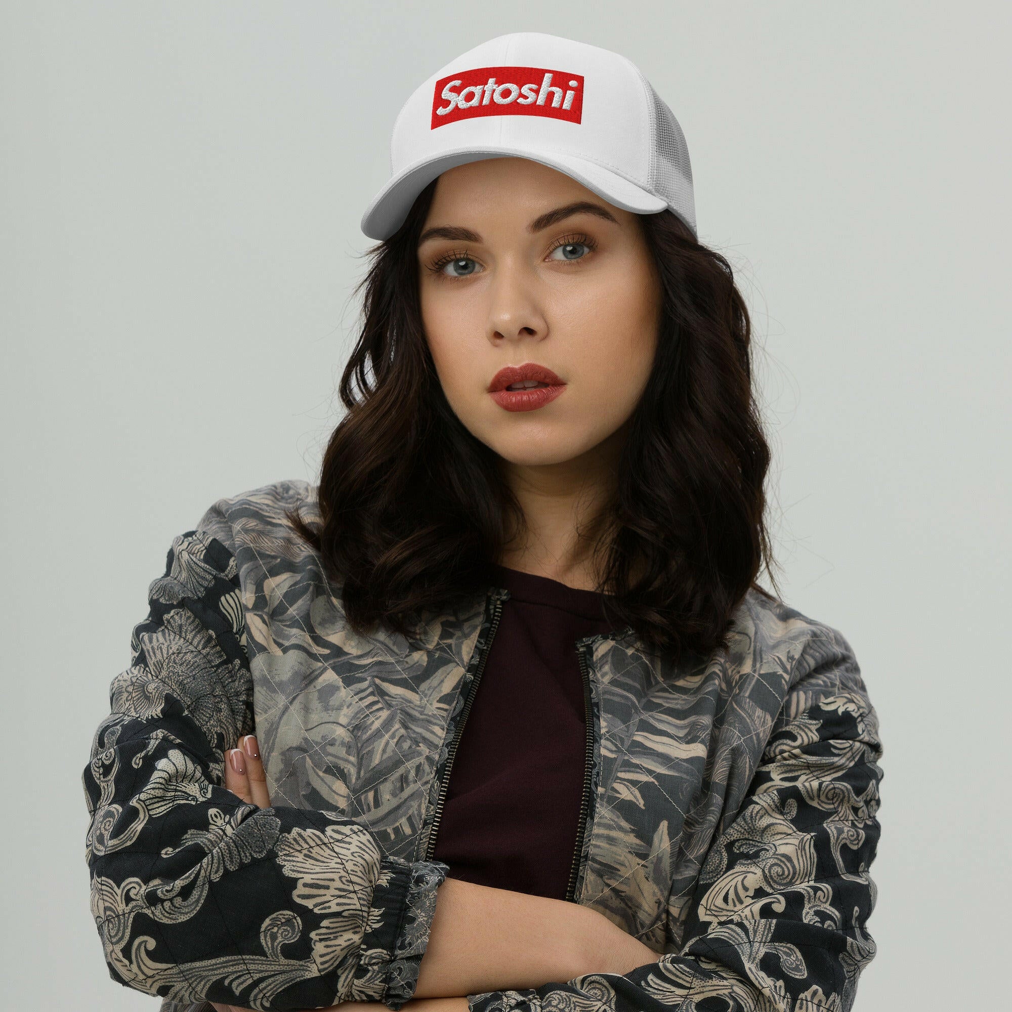 SATOSHI / Bitcoin Trucker Cap - SVRN_T Hats - The Orange Habit