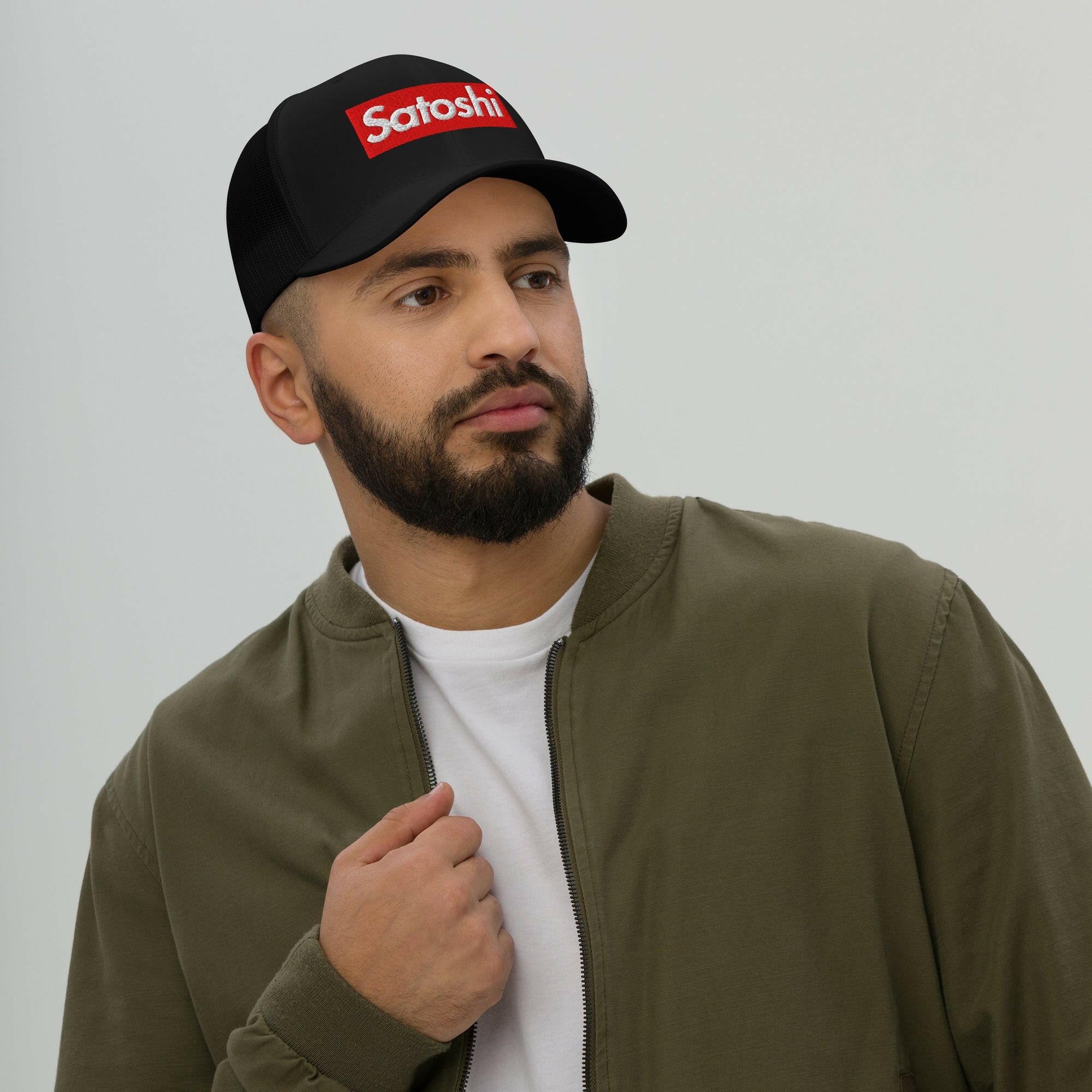 SATOSHI / Bitcoin Trucker Cap - SVRN_T Hats - The Orange Habit
