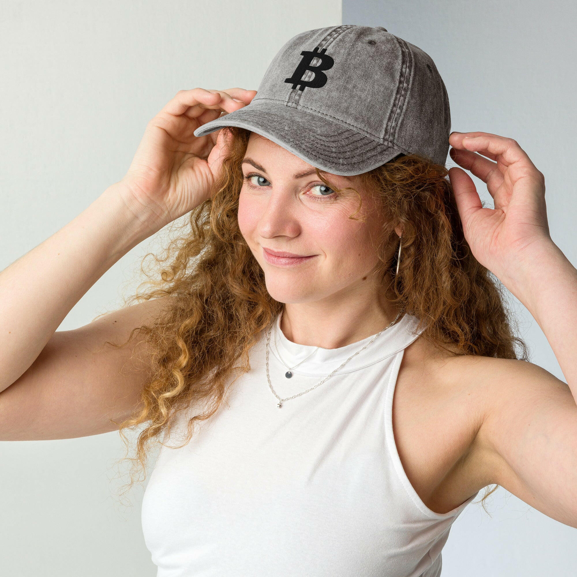 THE B / Vintage Bitcoin Hat - SVRN_T Hats - The Orange Habit
