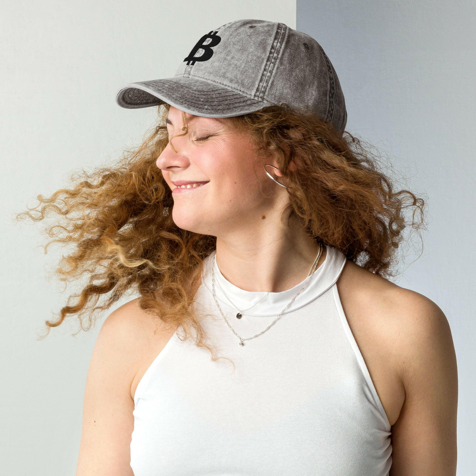 THE B / Vintage Bitcoin Hat - SVRN_T Hats - The Orange Habit