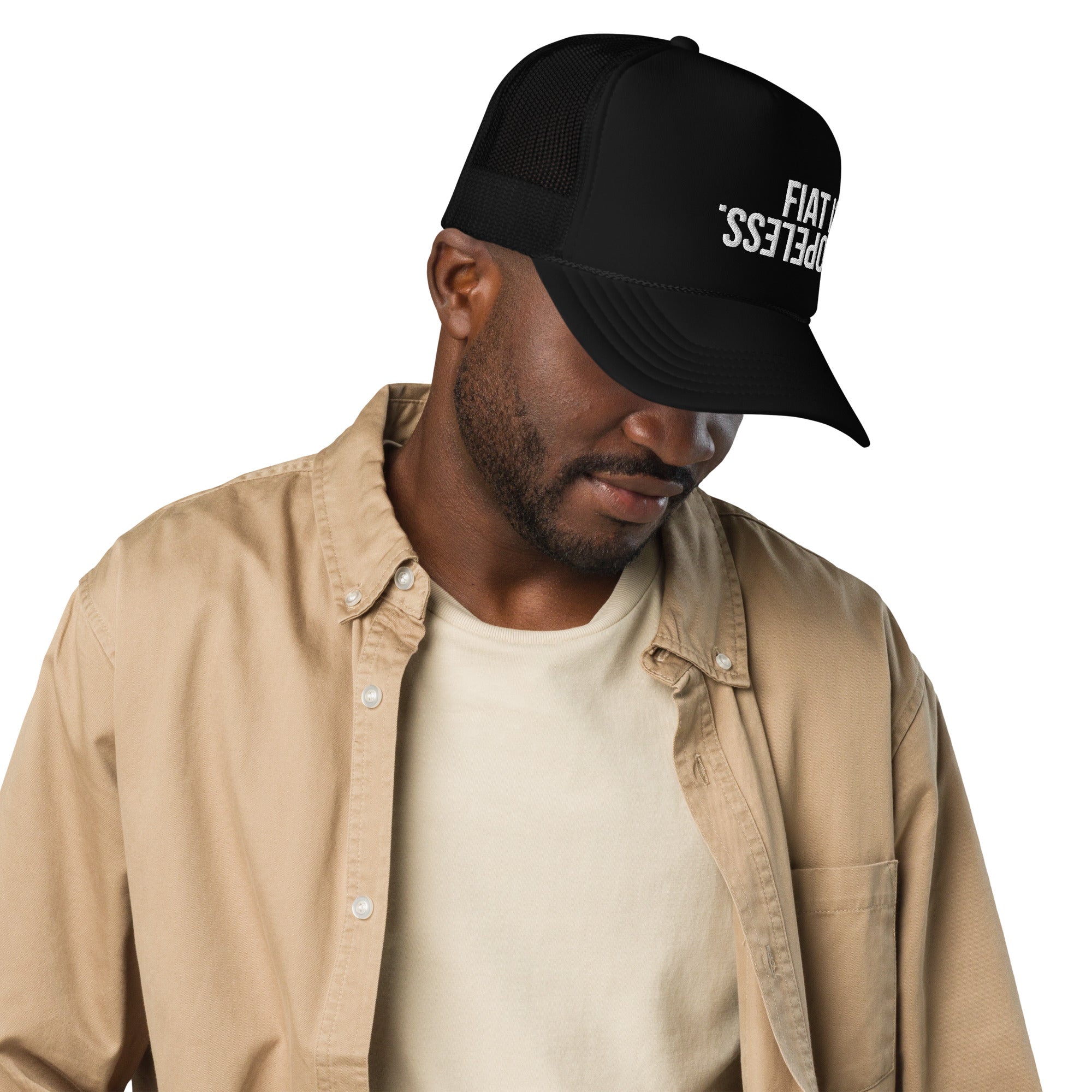 Fiat is Hopeless / Bitcoin Foam Trucker Hat - SVRN_T Hats - The Orange Habit
