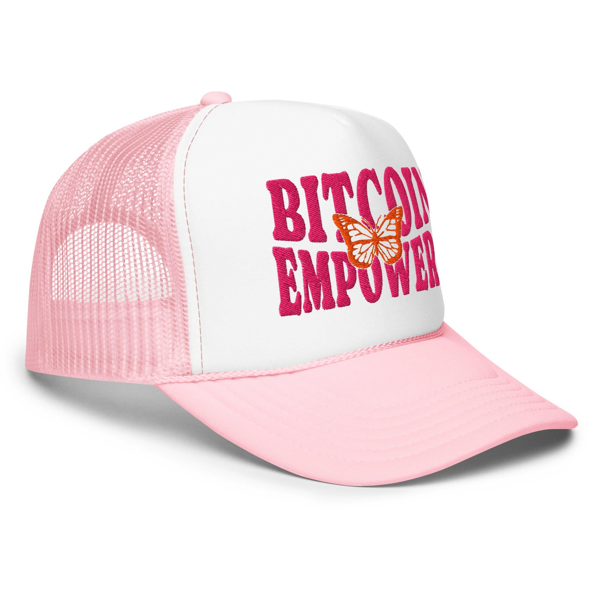 Bitcoin Empowers / Foam Trucker Hat - SVRN_T Hats - The Orange Habit