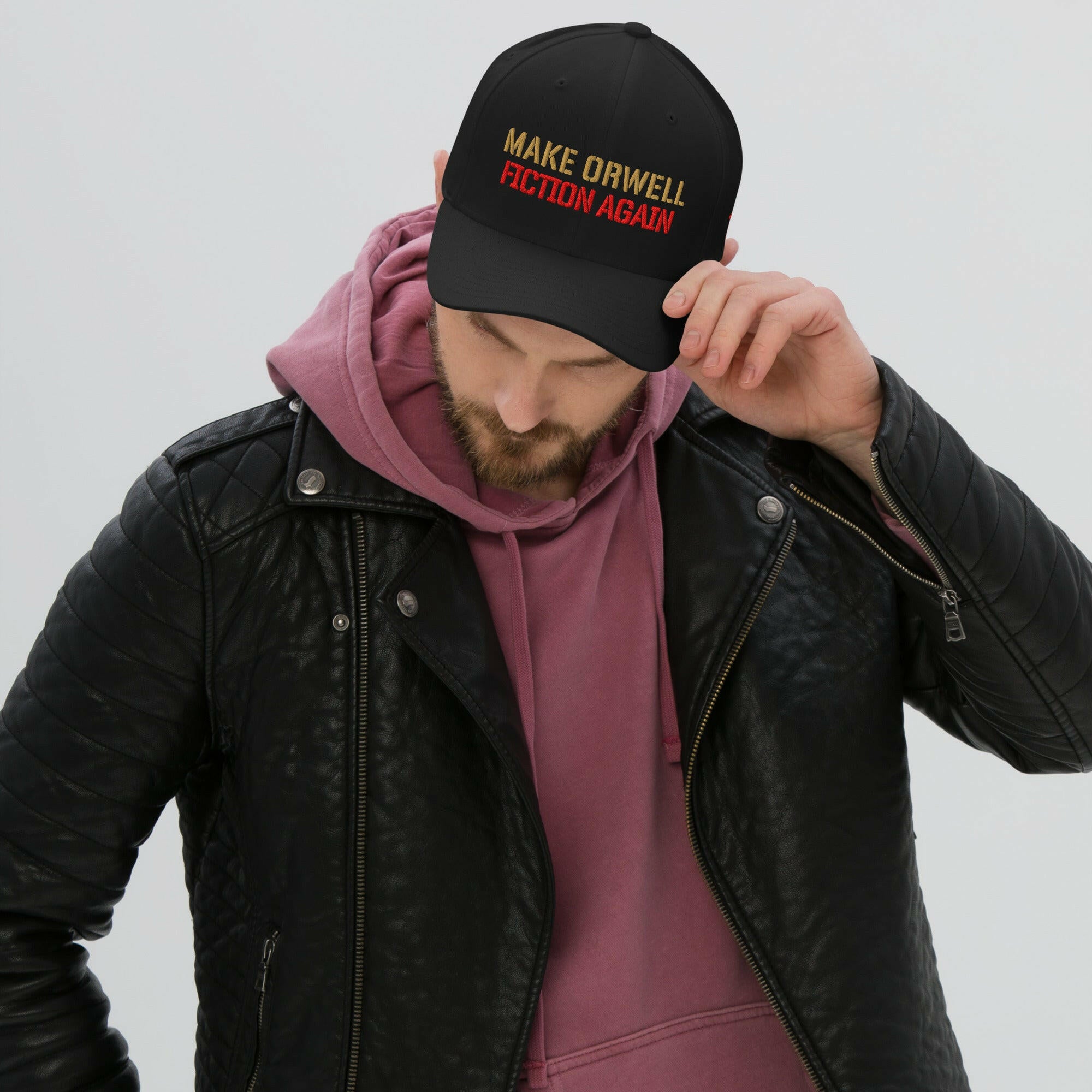 1984 / Fitted Bitcoin Hat - SVRN_T Hats - The Orange Habit